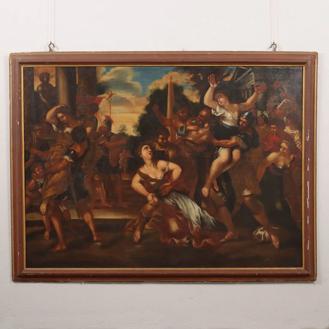 Antique Painting '600 The Rape of the Sabine Oil on Canvas Framed | Art | Antique Painting