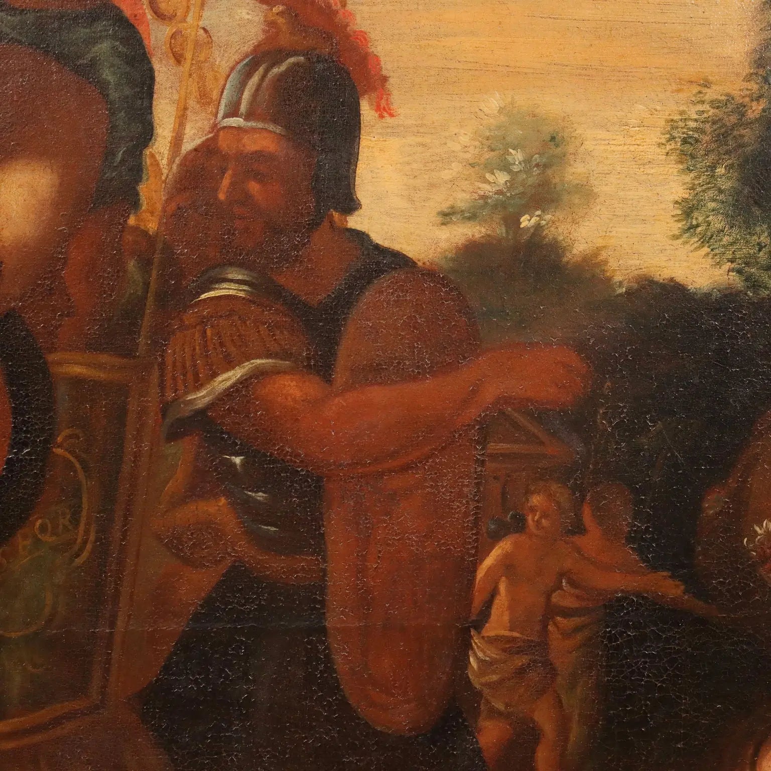 Antique Painting '600 The Rape of the Sabine Oil on Canvas Framed | Art | Antique Painting