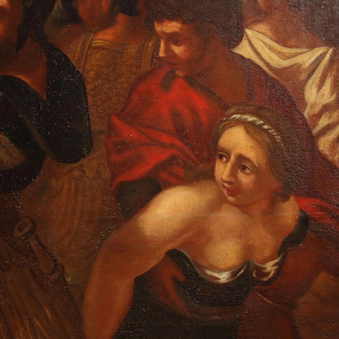Antique Painting '600 The Rape of the Sabine Oil on Canvas Framed | Art | Antique Painting
