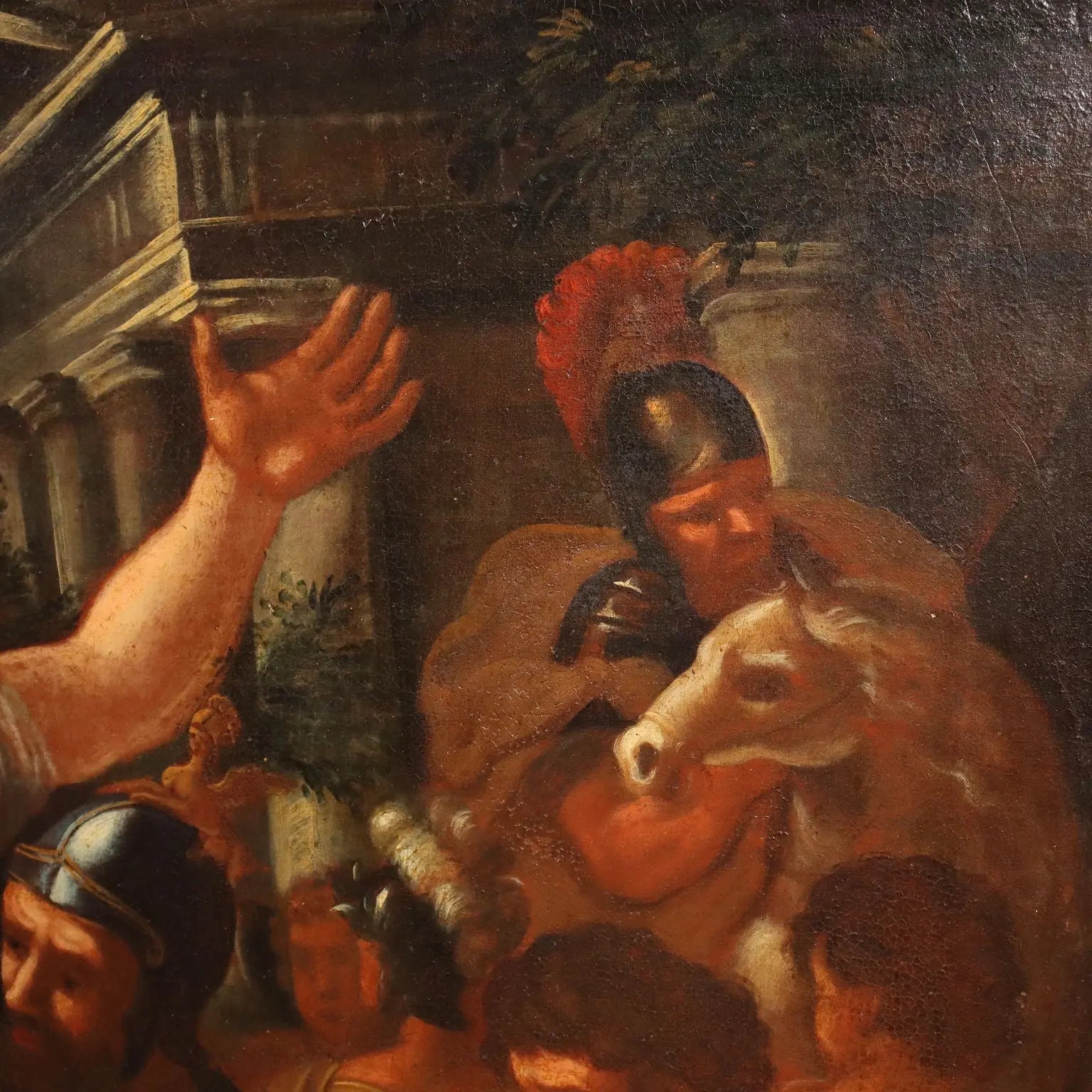 Antique Painting '600 The Rape of the Sabine Oil on Canvas Framed | Art | Antique Painting