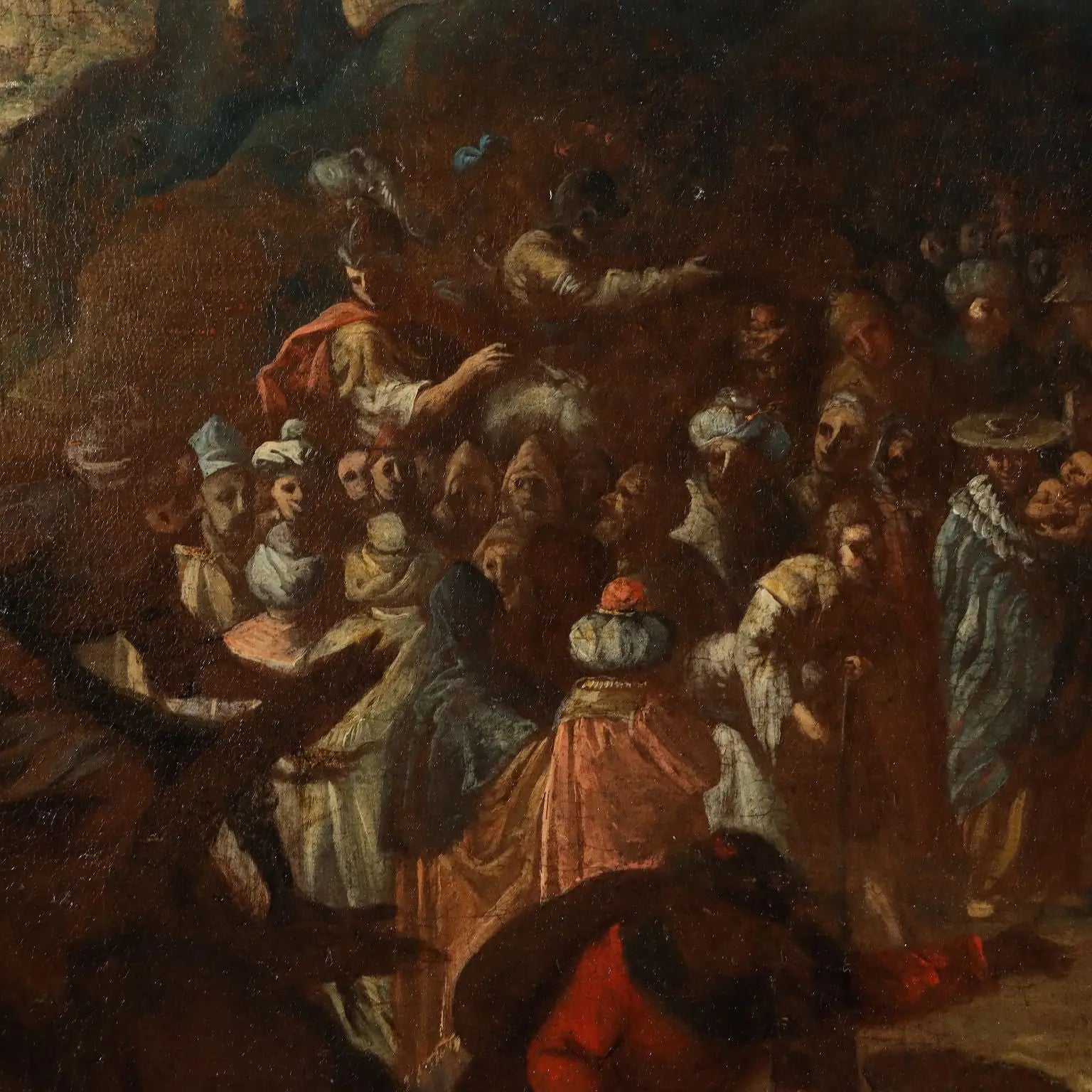 Ancient Painting '600-'700 The Preaching of St. John Canvas | Art | Antique Painting