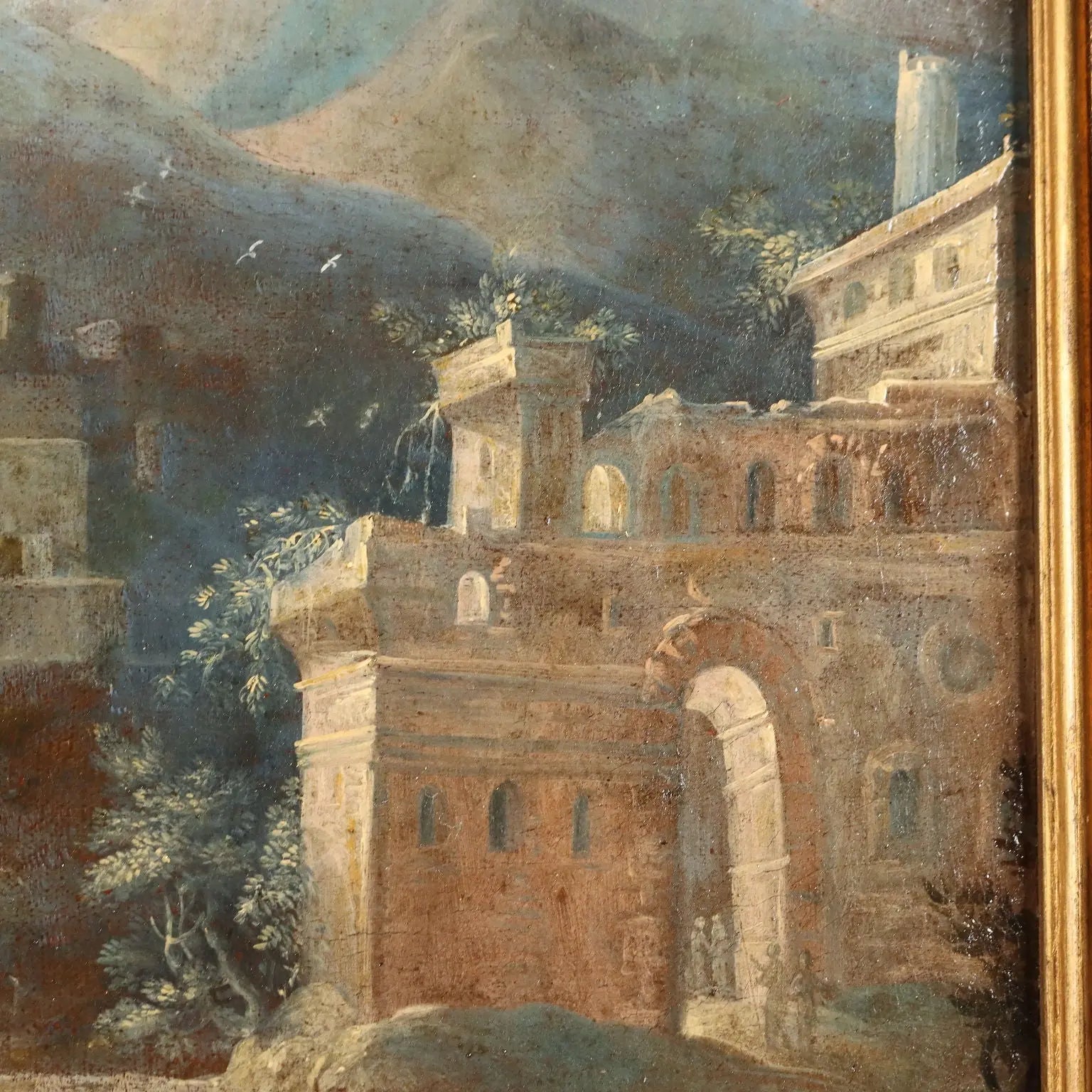 Ancient Painting '600-'700 The Preaching of St. John Canvas | Art | Antique Painting