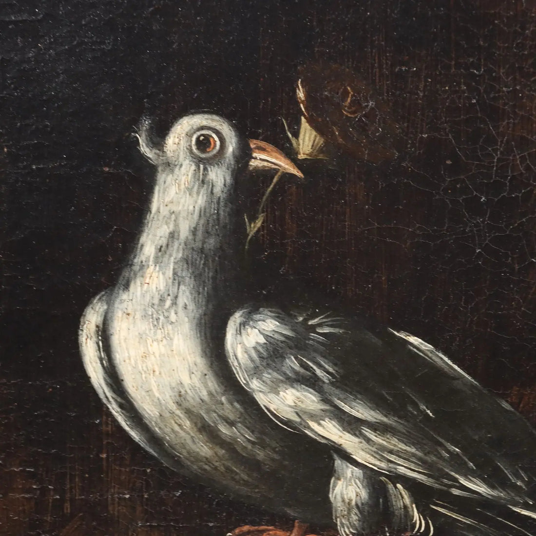 Ancient Painting Still Life with Flowers and Birds Oil on Canvas '600 | Art | Antique Painting