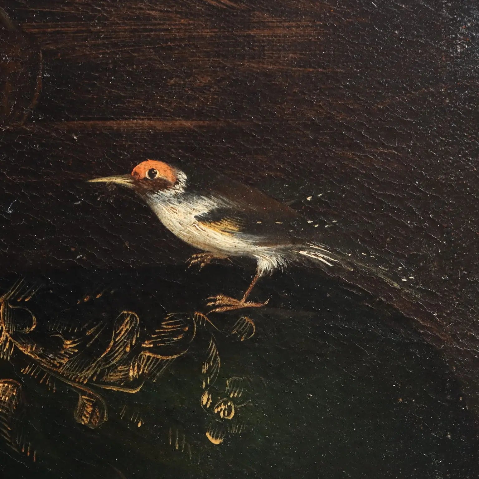 Ancient Painting Still Life with Flowers and Birds Oil on Canvas '600 | Art | Antique Painting