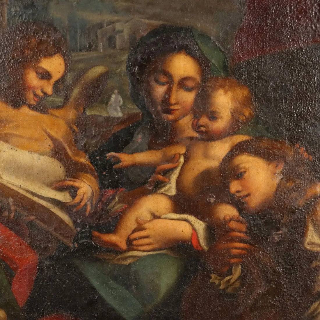 Antique Painting The Virgin Mary of St. Jerome Oil on Canvas '600 | Art | Antique Painting