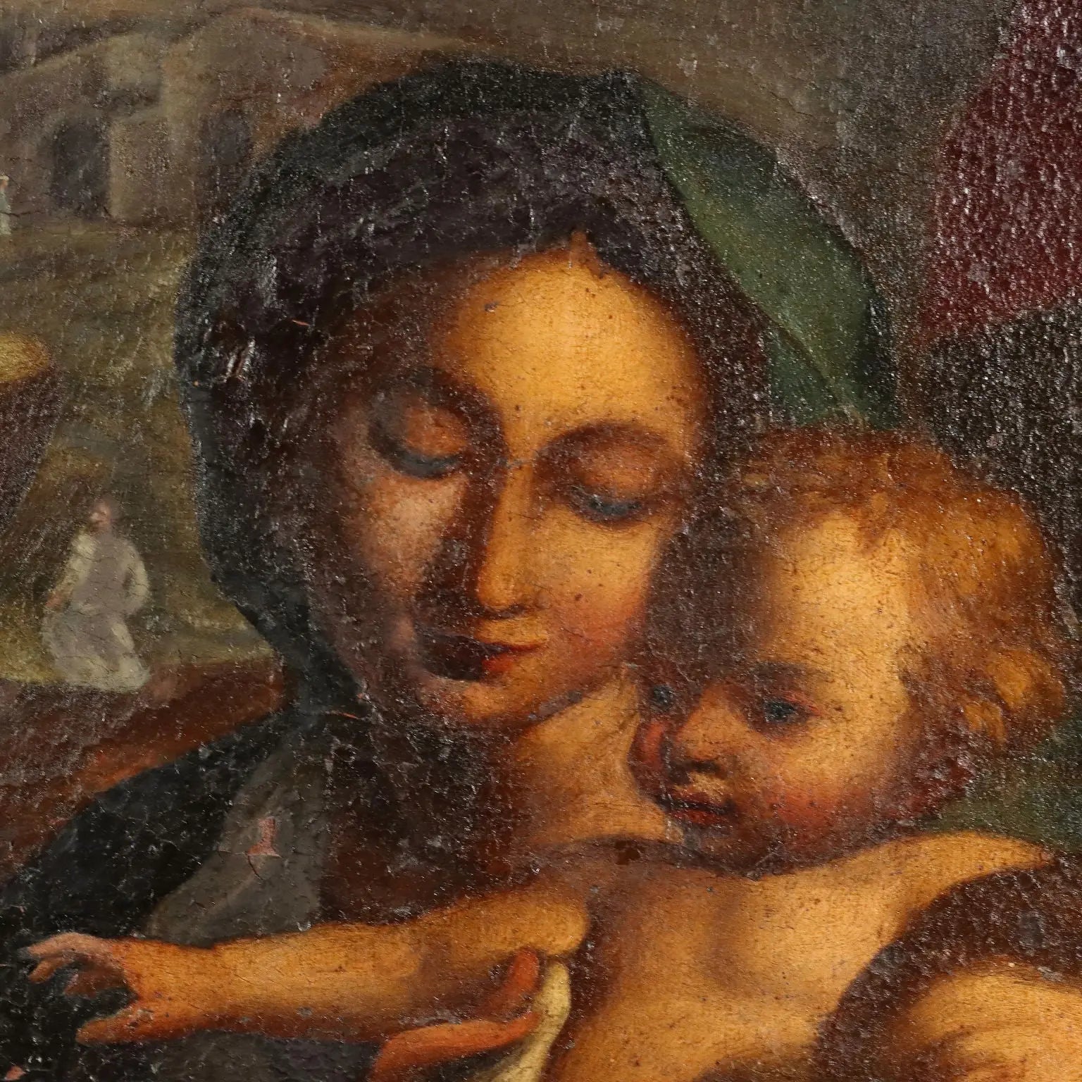 Antique Painting The Virgin Mary of St. Jerome Oil on Canvas '600 | Art | Antique Painting