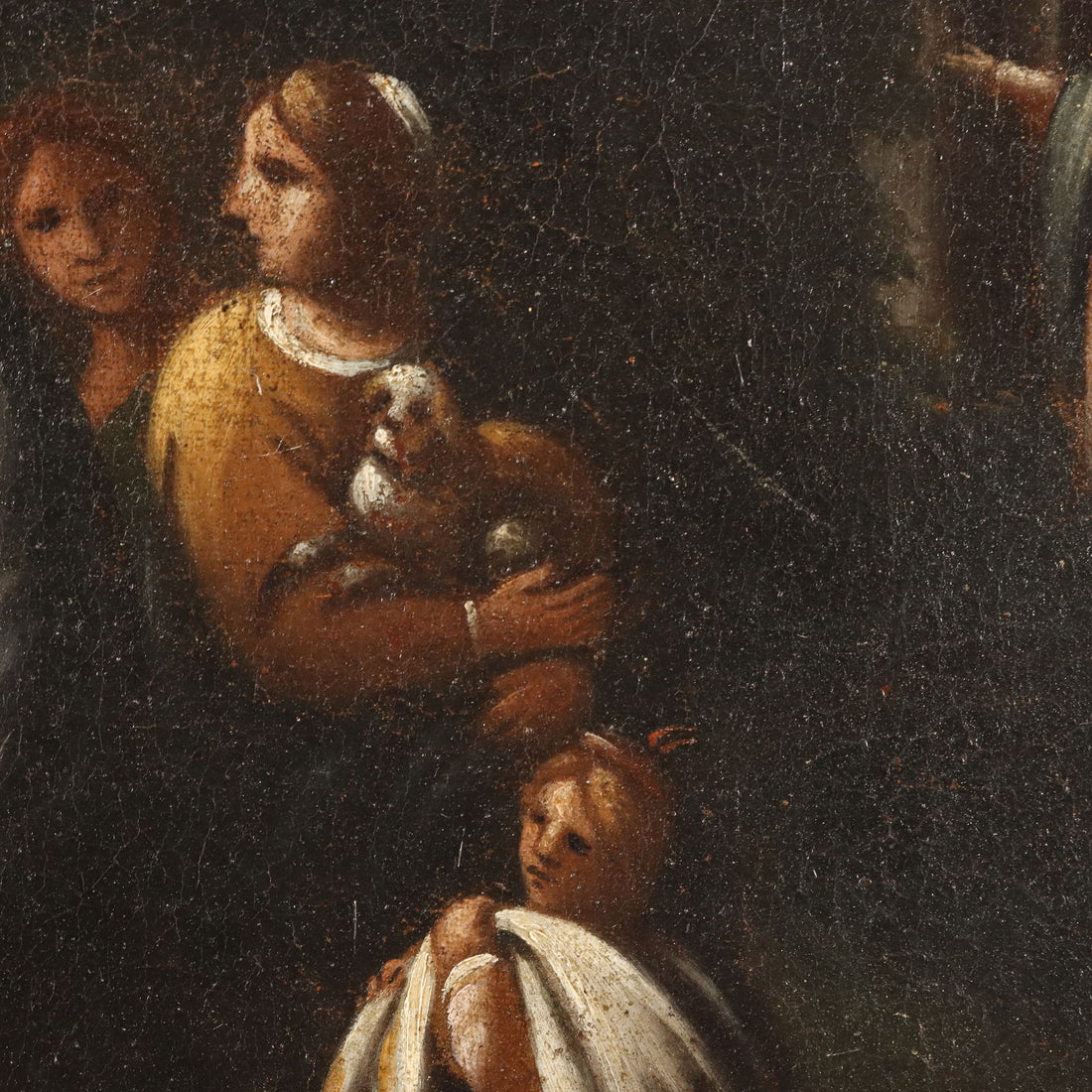 Antique Painting '600-'700 Moses Rescued from the Water Oil on Canvas | Art  Antique Painting