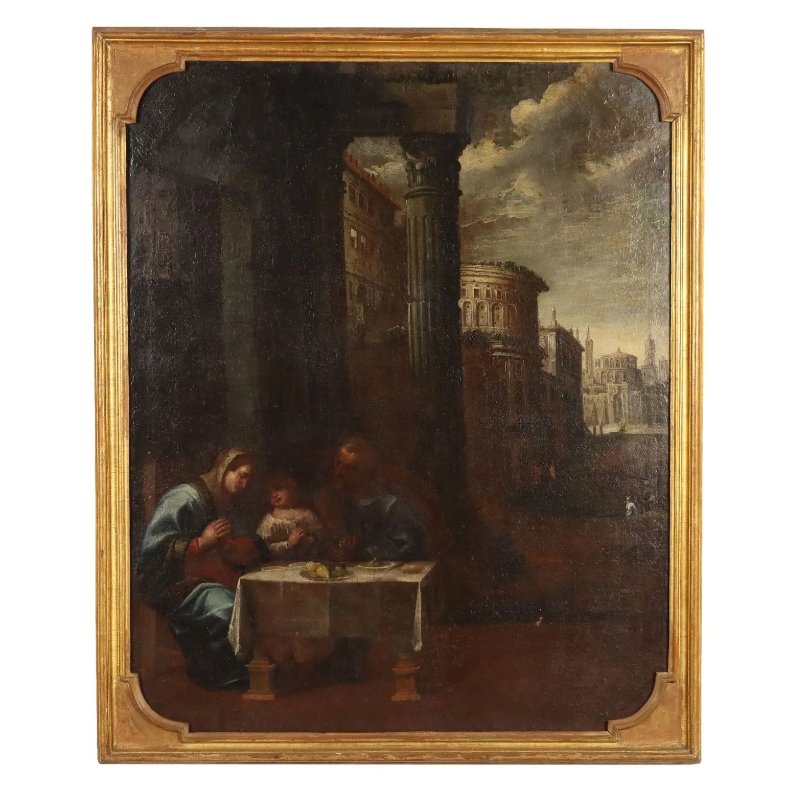 Antique Painting with the Holy Family Oil on Canvas '600 | Art | Antique Painting