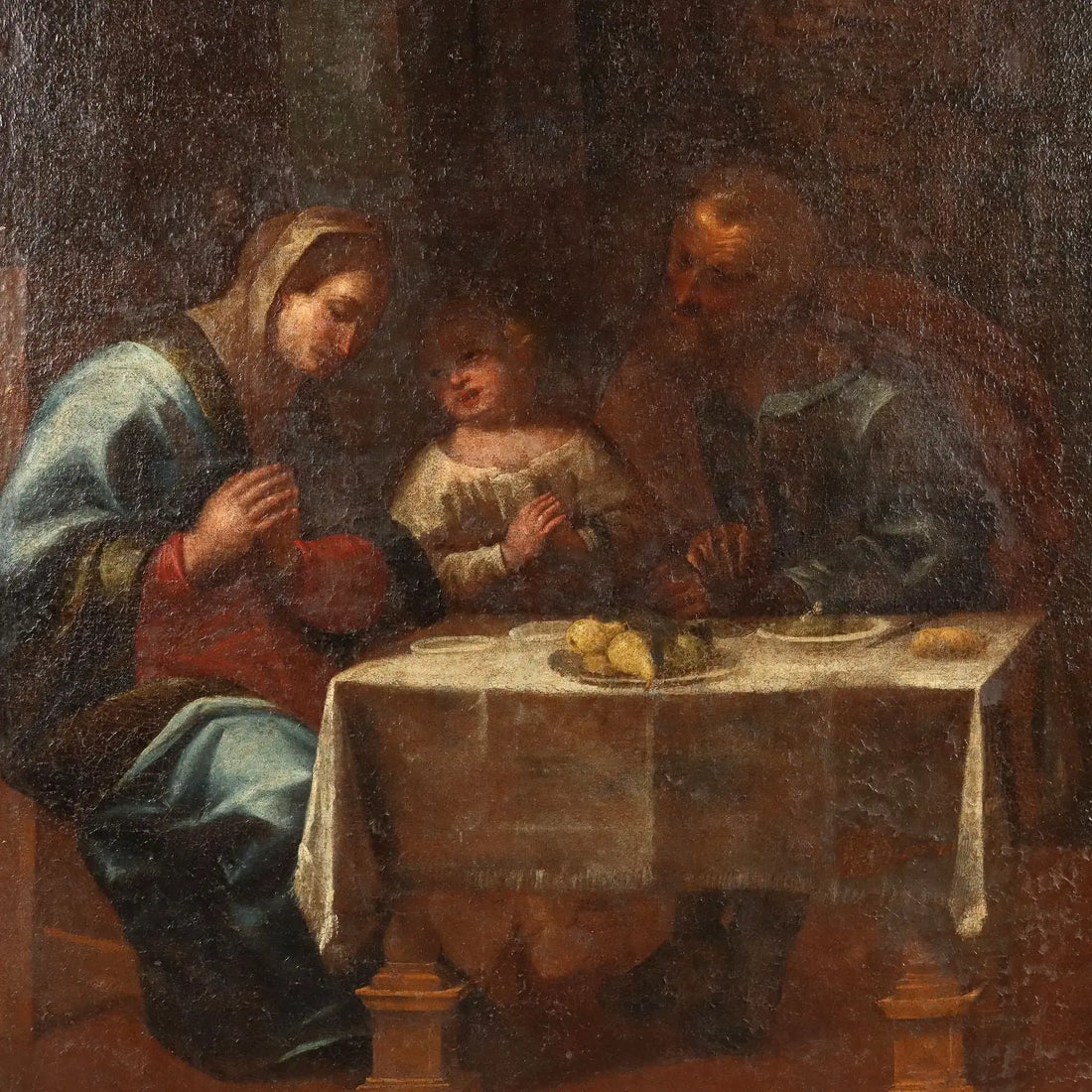 Antique Painting with the Holy Family Oil on Canvas '600 | Art | Antique Painting