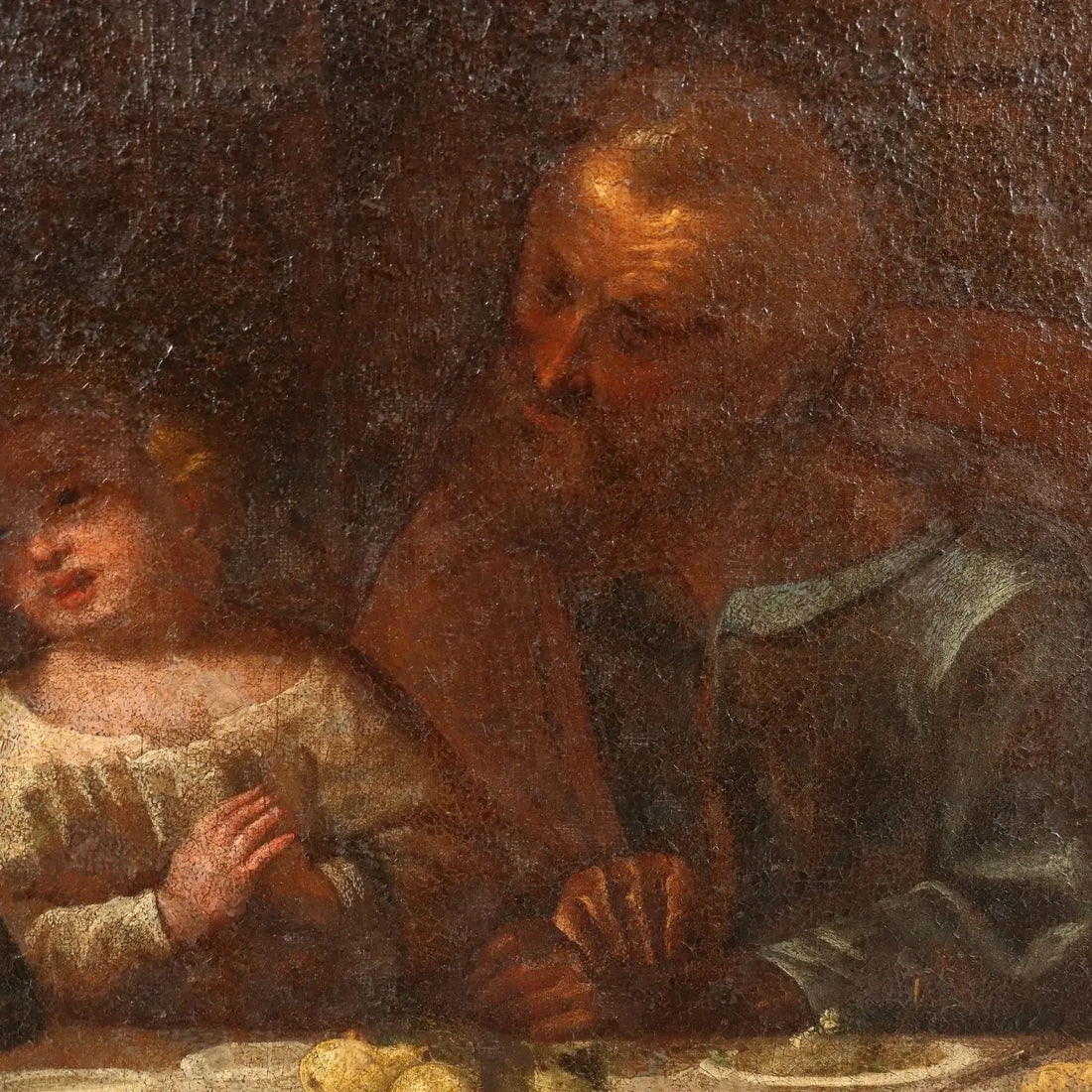 Antique Painting with the Holy Family Oil on Canvas '600 | Art | Antique Painting
