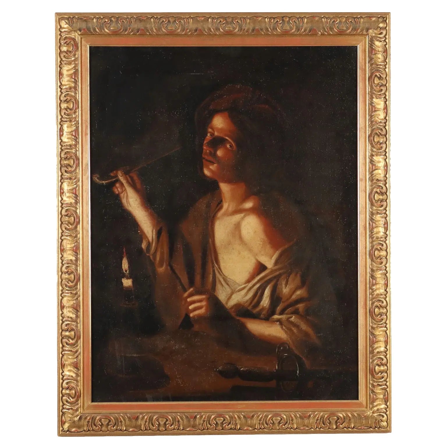 Antique Painting Young Man with a Pipe Oil on Canvas XVIII Century | Art | Antique Painting