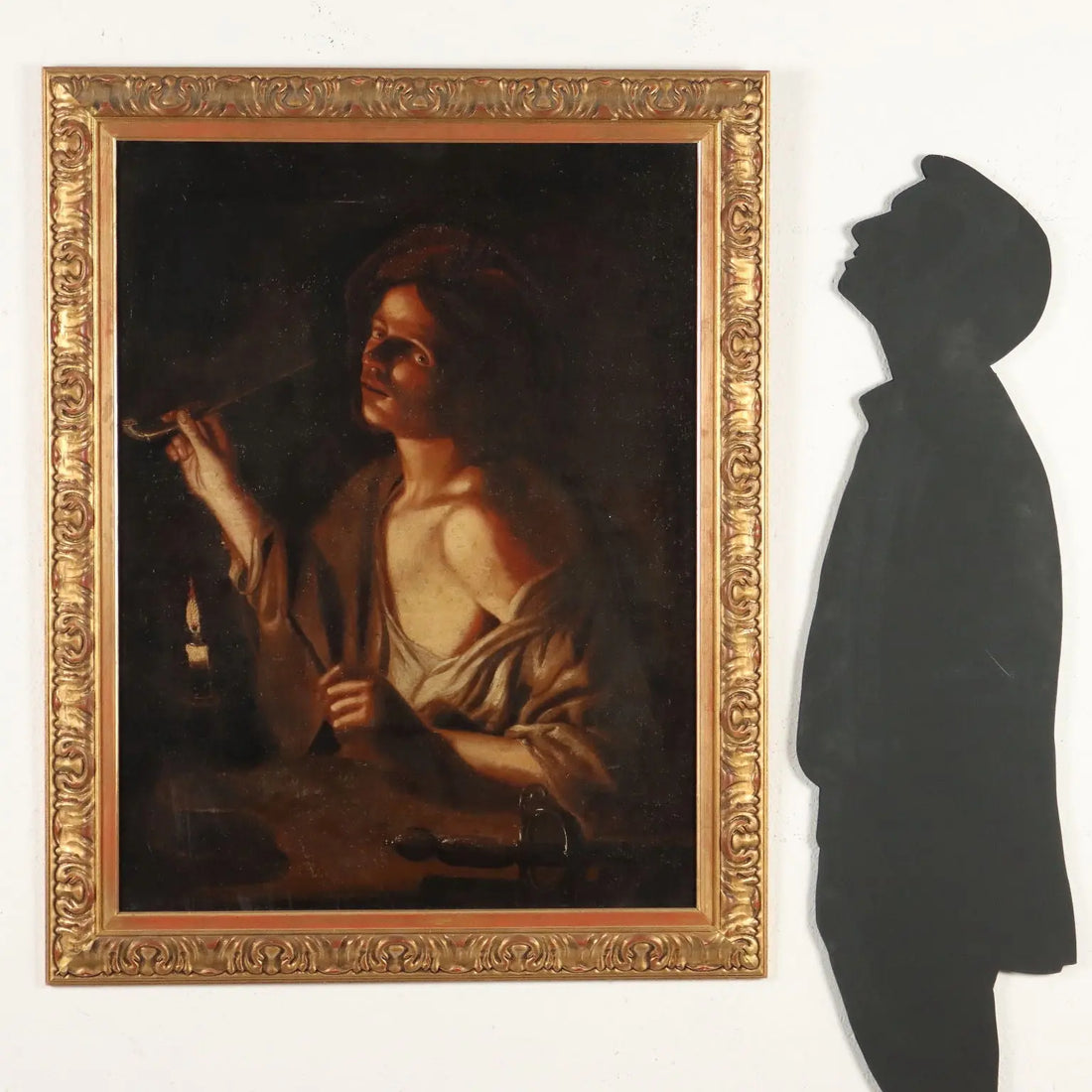 Antique Painting Young Man with a Pipe Oil on Canvas XVIII Century | Art | Antique Painting