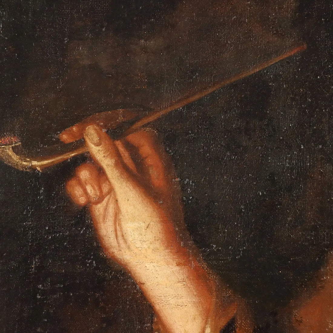 Antique Painting Young Man with a Pipe Oil on Canvas XVIII Century | Art | Antique Painting