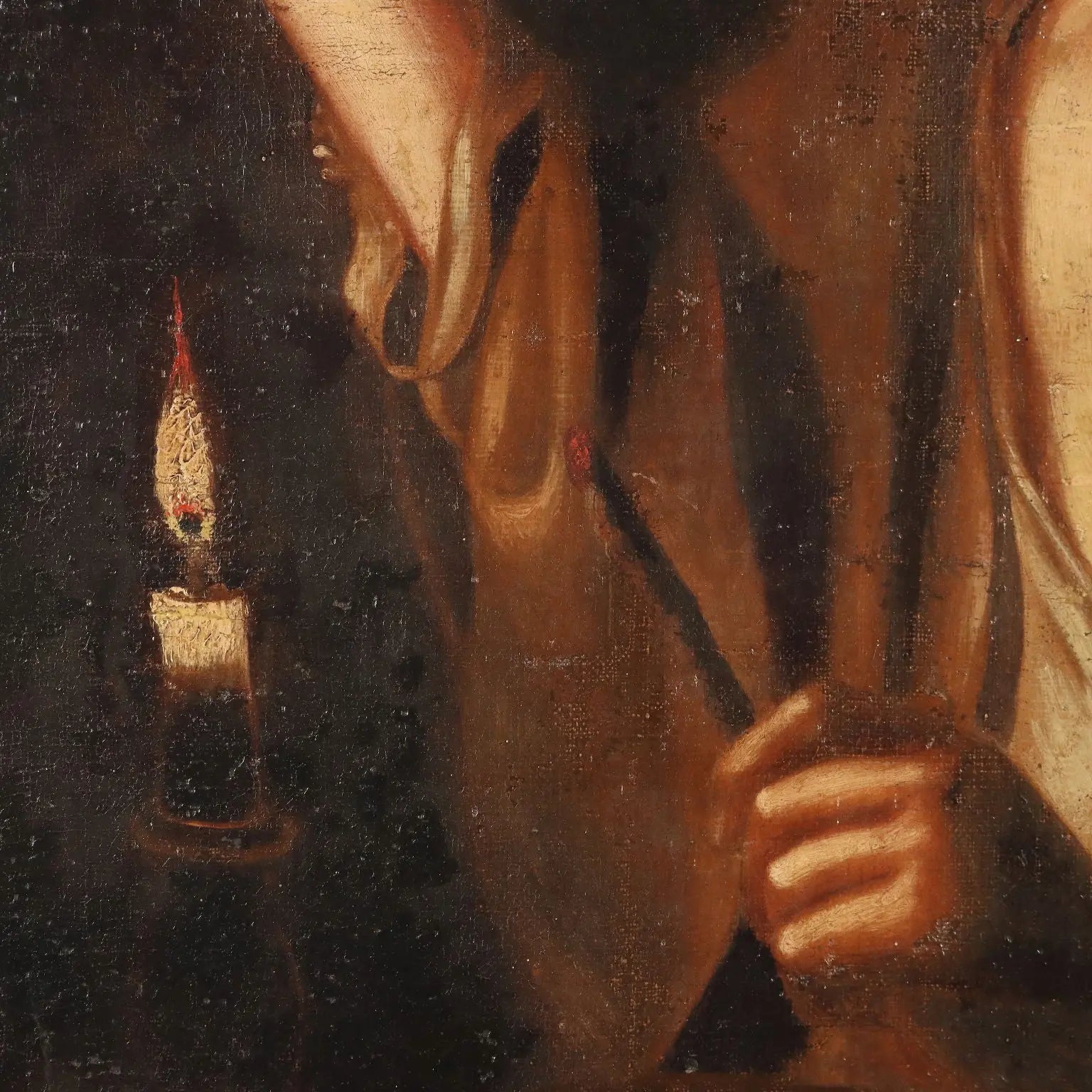 Antique Painting Young Man with a Pipe Oil on Canvas XVIII Century | Art | Antique Painting