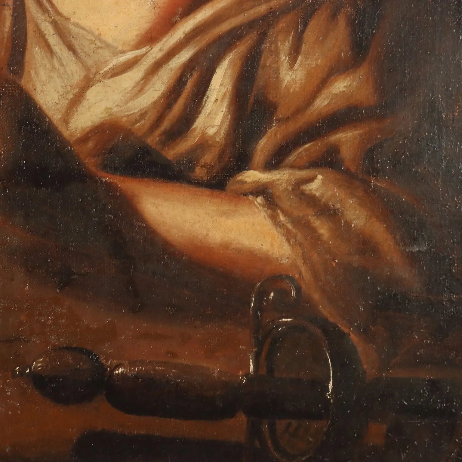Antique Painting Young Man with a Pipe Oil on Canvas XVIII Century | Art | Antique Painting