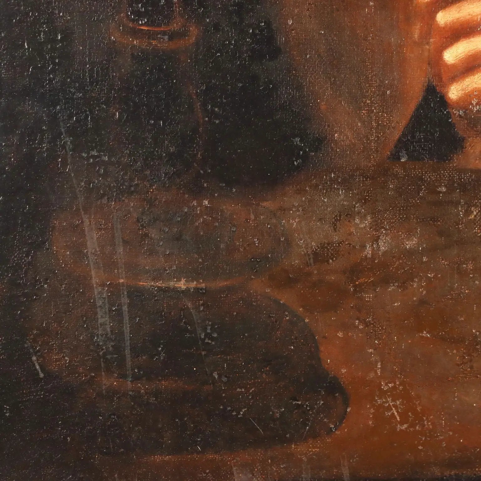 Antique Painting Young Man with a Pipe Oil on Canvas XVIII Century | Art | Antique Painting