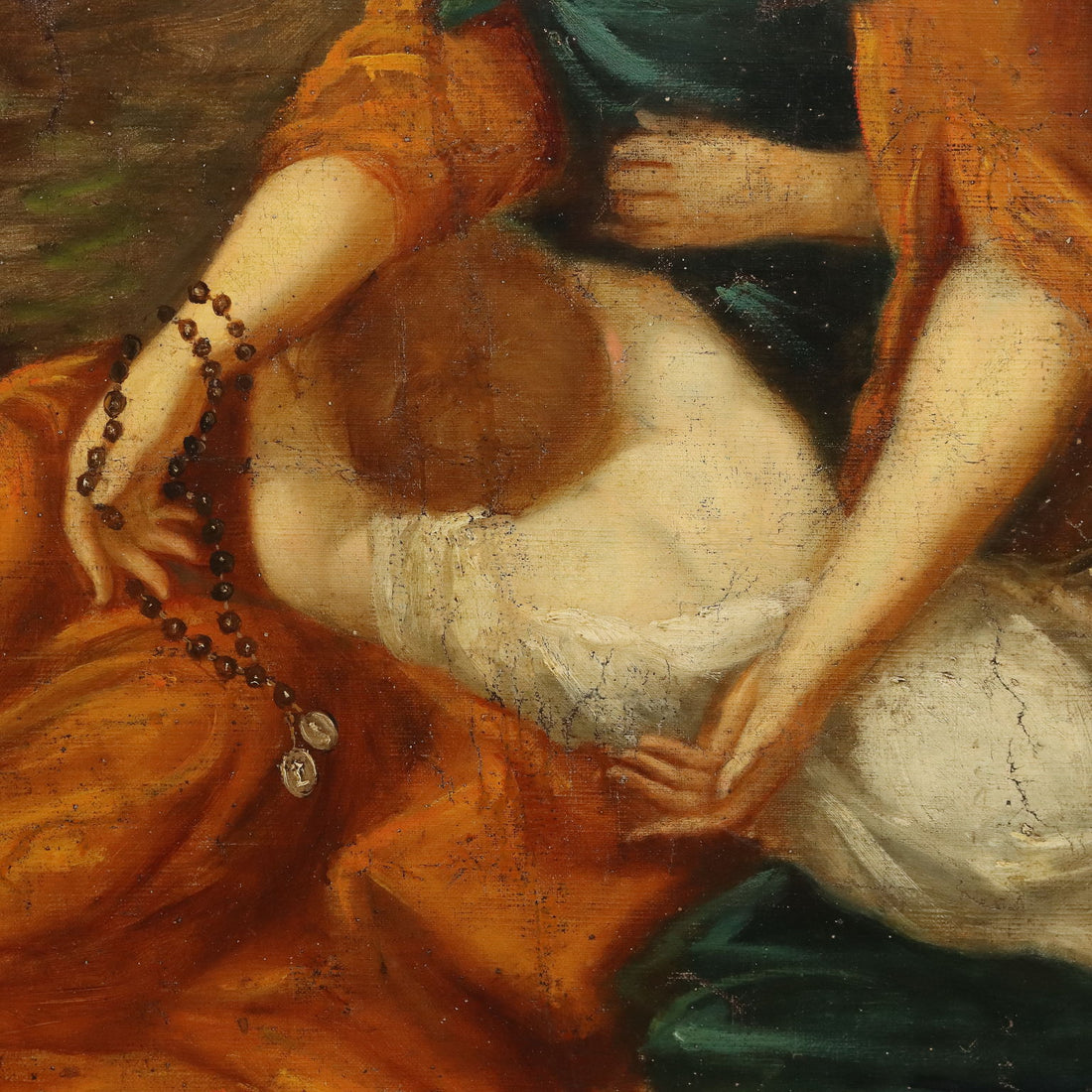 Antique Painting with Religious Subject Oil on Canvas XVIII Century | Art  Antique Painting