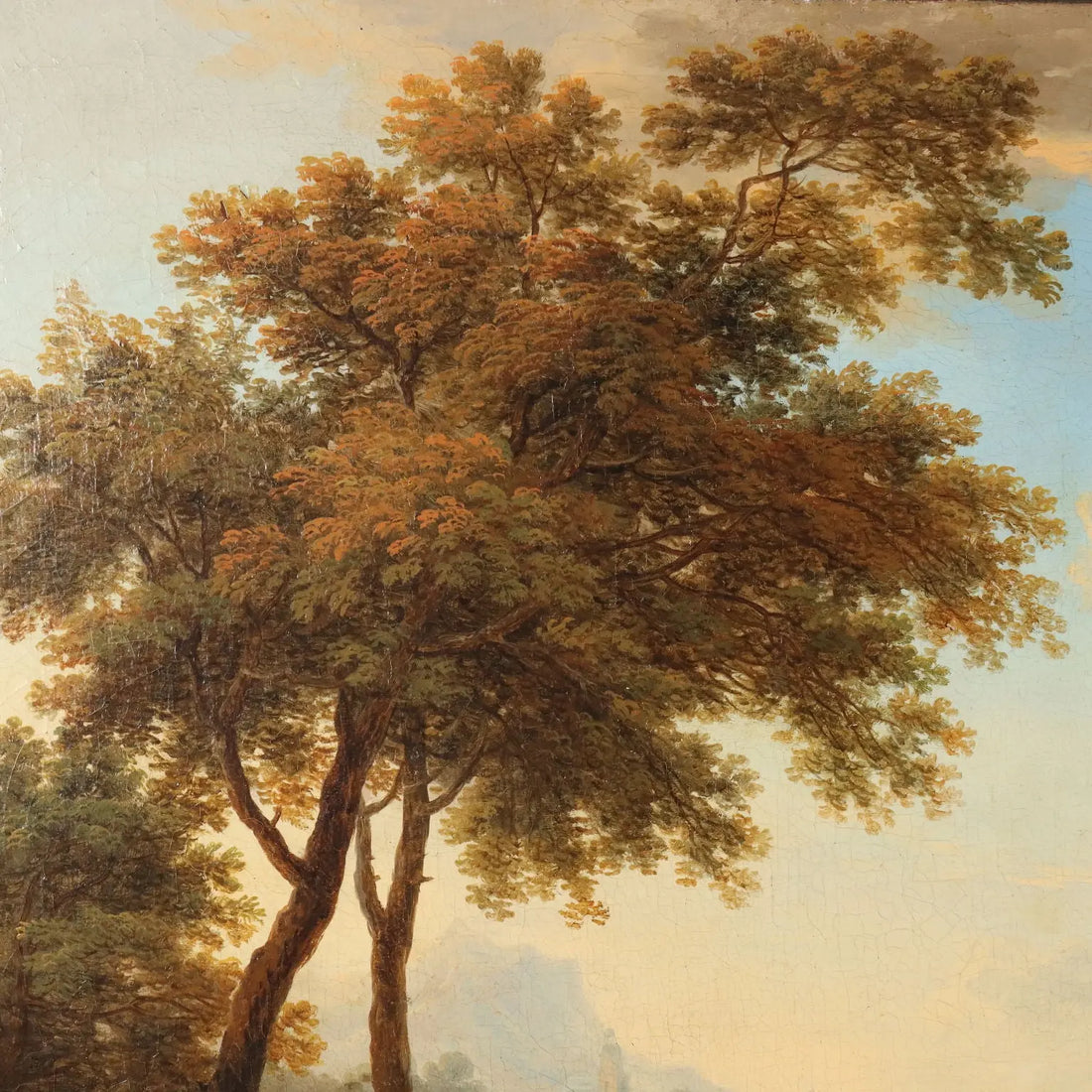 Antique Painting Signed Christian Georg Schütz I Landscape '700 - River Landscape with Shepherdess and Ruins | Art | Antique Painting
