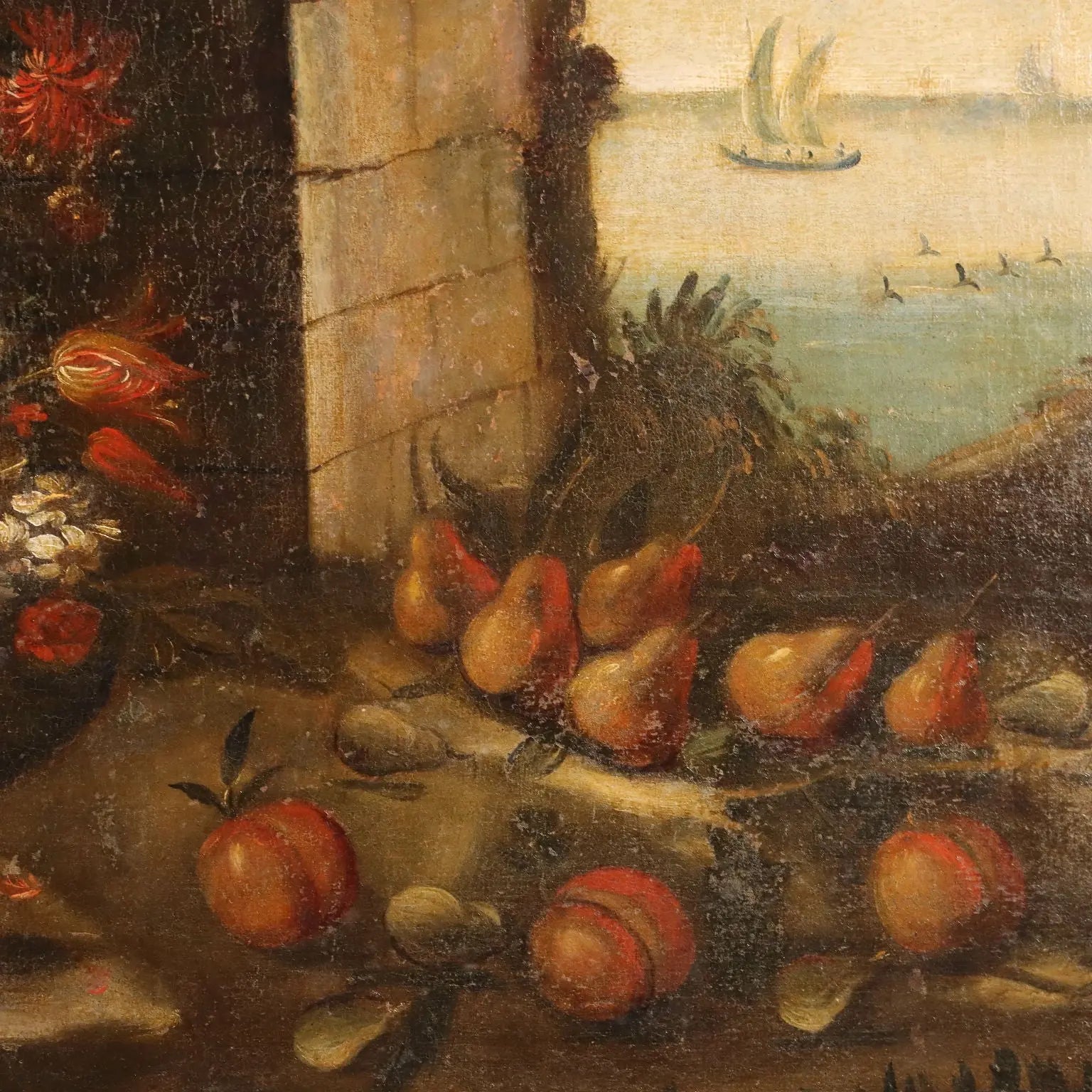 Antique Painting with Still Life Oil on Canvas Europe XVII Century | Art | Antique Painting