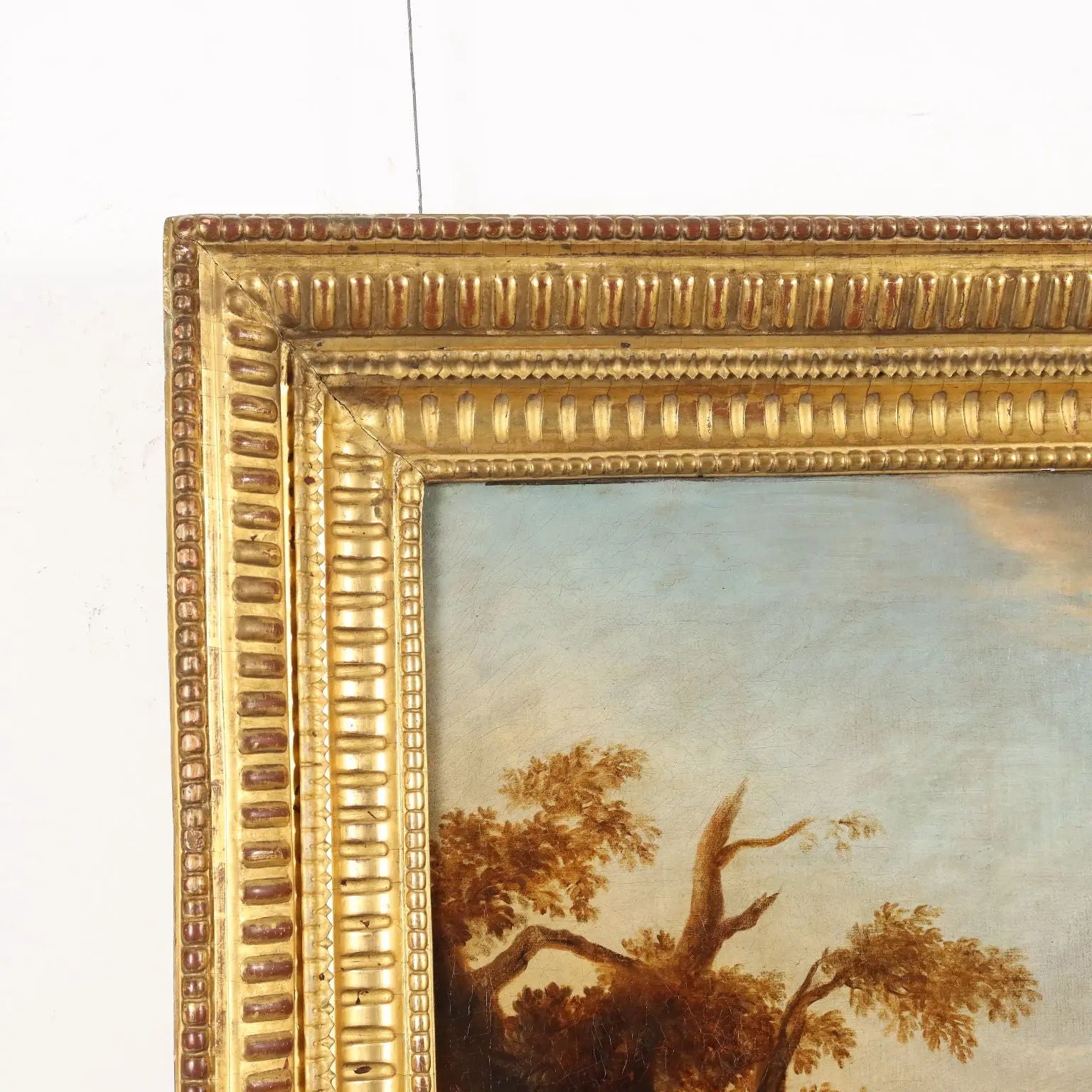 Antique Painting Michiel Caree Oil on Canvas Landscape XVIII Century - Landscape with Shepherds and Herds | Art | Antique Painting