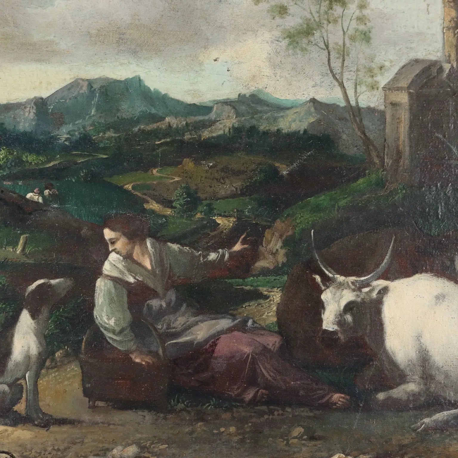 Antique Painting Nordic Landscape Oil on Canvas XVII-XVIII Century | Art | Antique Painting