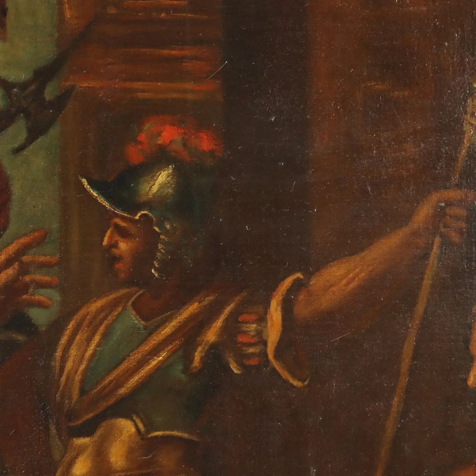 Antique Painting Religious Subject Oil on Canvas XVII Century - David Playing the Harp | Art | Antique Painting