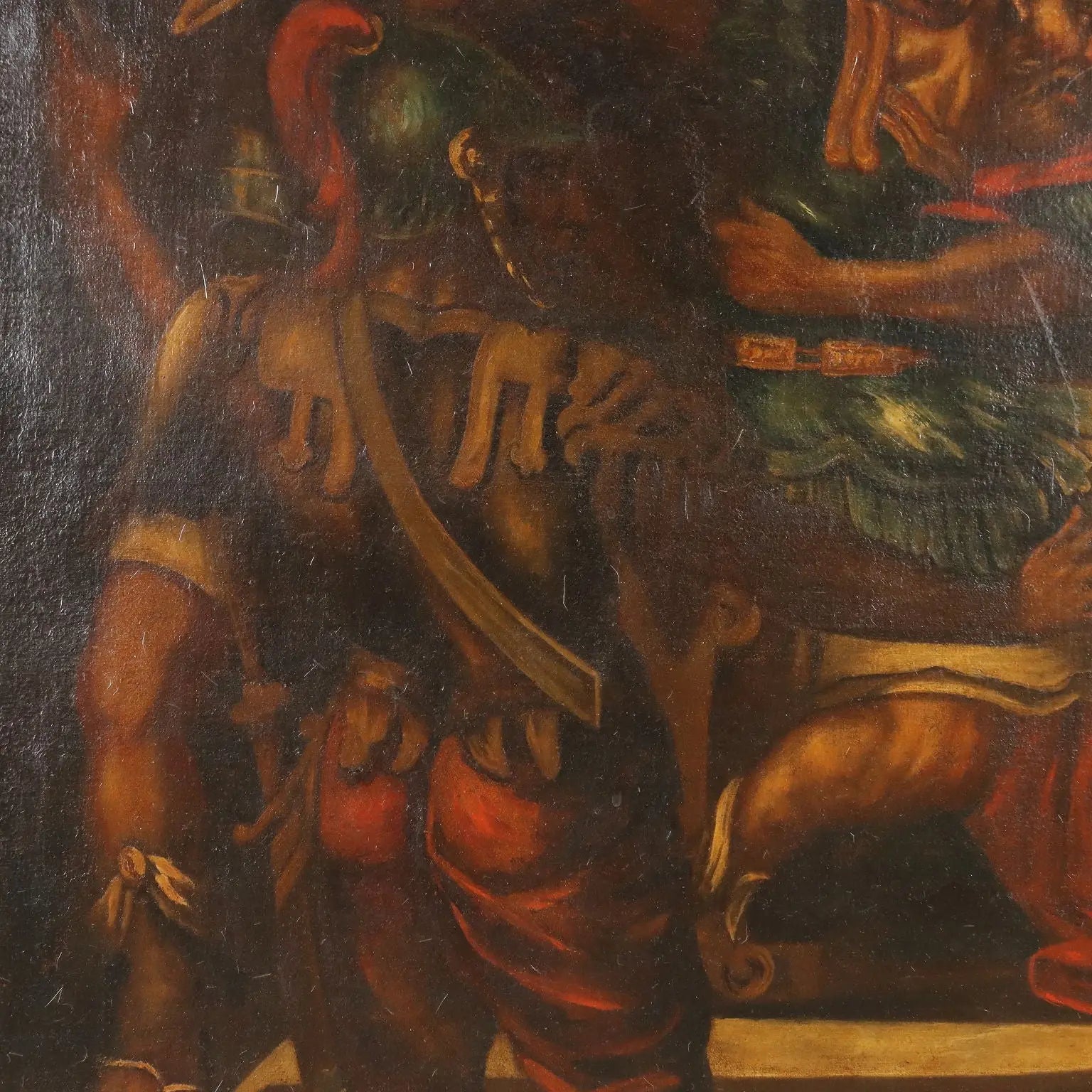 Antique Painting Religious Subject Oil on Canvas XVII Century - David Playing the Harp | Art | Antique Painting