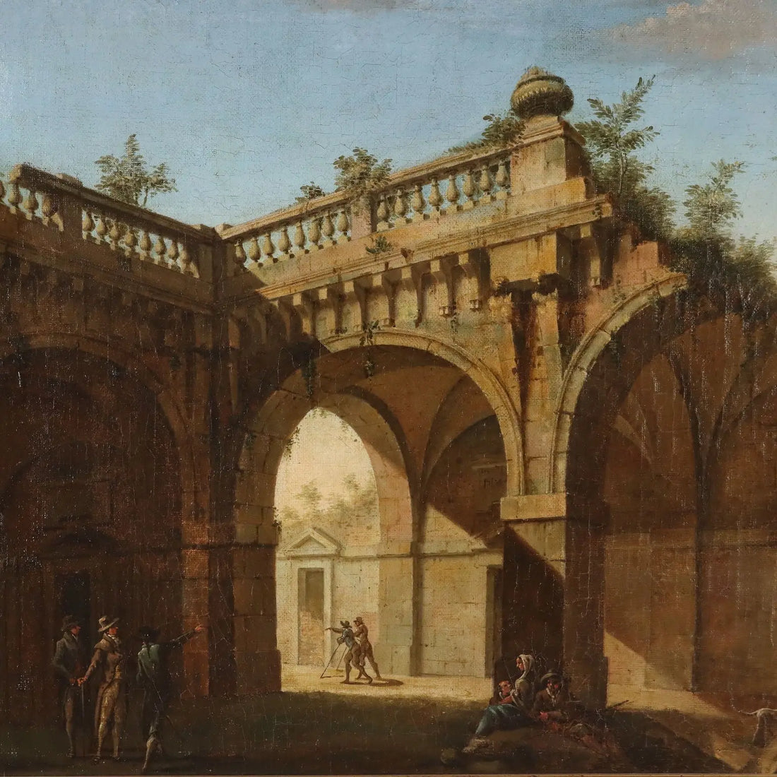 Antique Painting Folly Oil on Canvas Italy Late XVIII Century | Art | Antique Painting