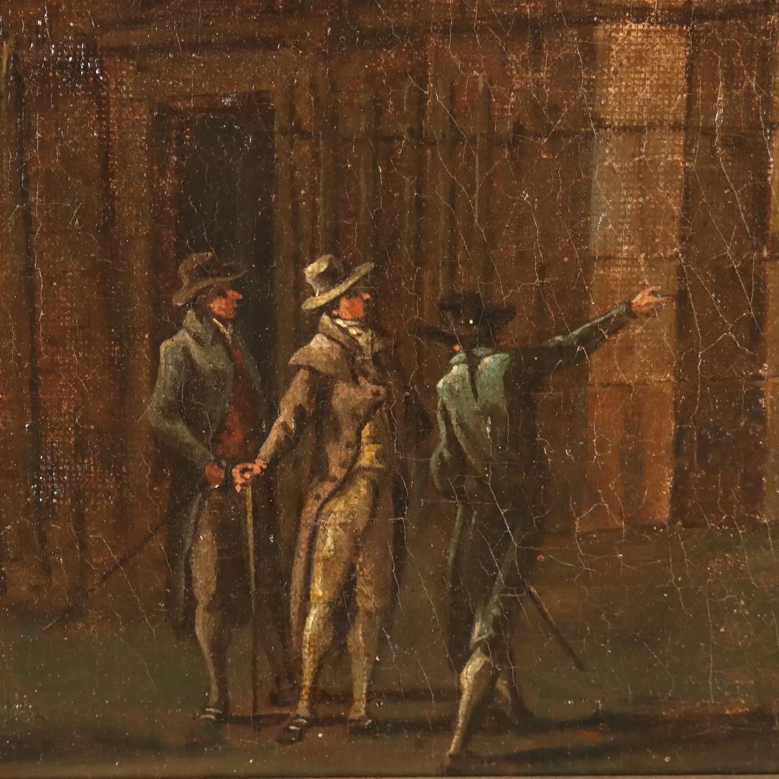 Antique Painting Folly Oil on Canvas Italy Late XVIII Century | Art | Antique Painting
