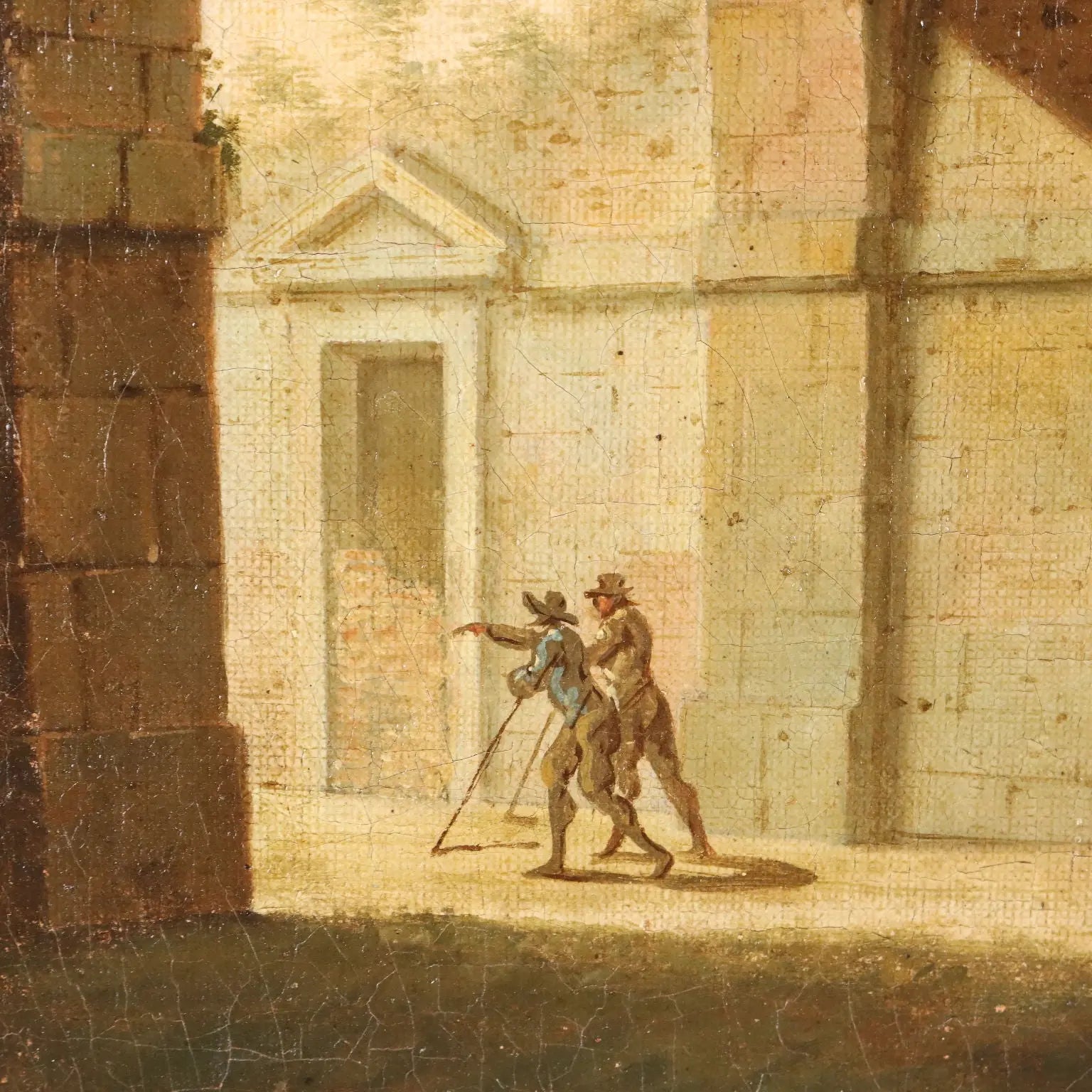 Antique Painting Folly Oil on Canvas Italy Late XVIII Century | Art | Antique Painting