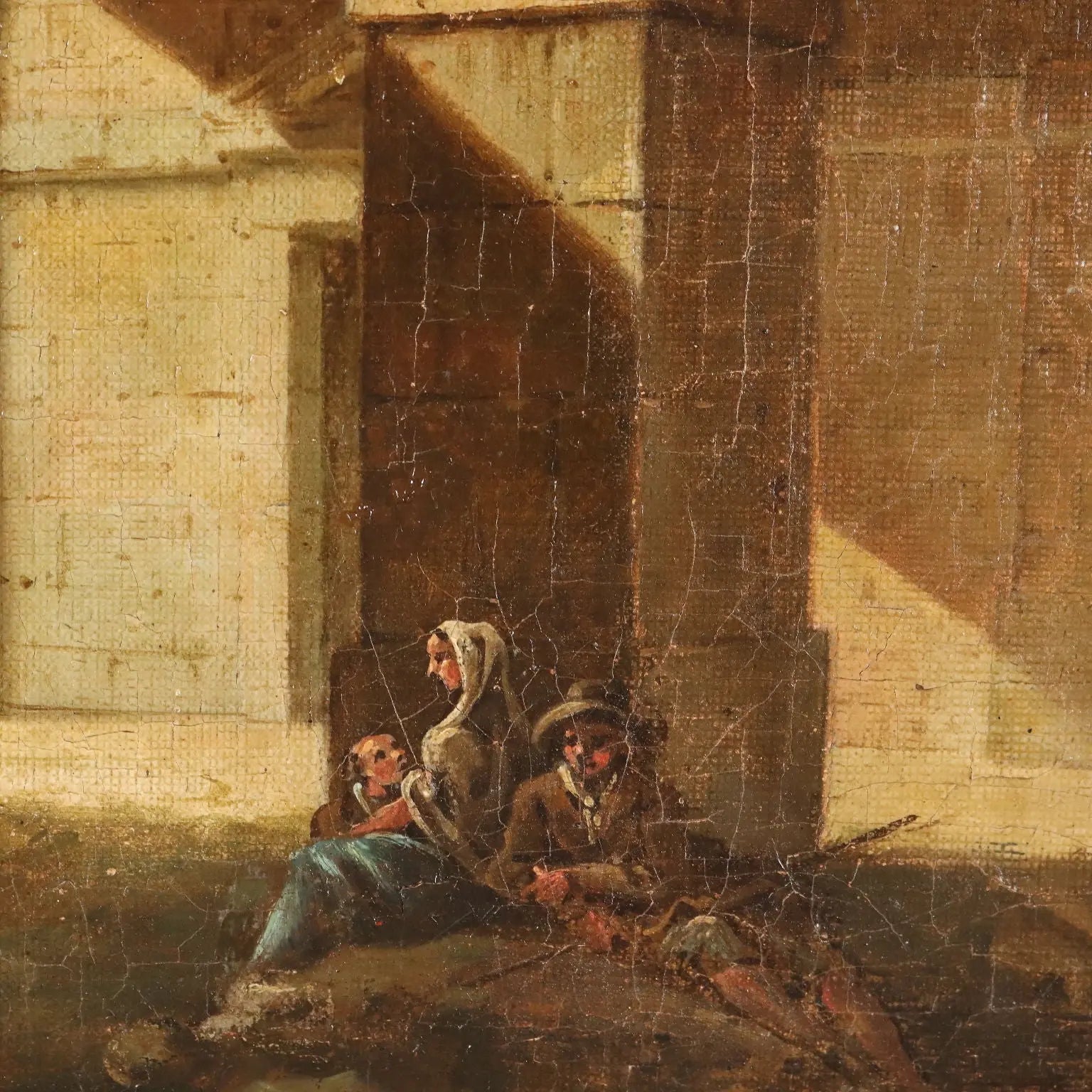 Antique Painting Folly Oil on Canvas Italy Late XVIII Century | Art | Antique Painting