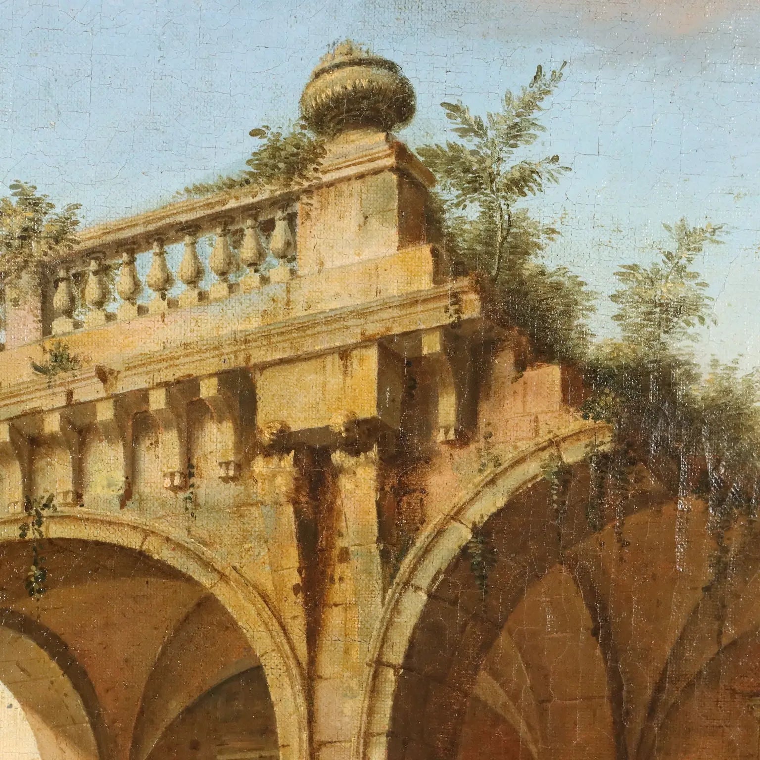 Antique Painting Folly Oil on Canvas Italy Late XVIII Century | Art | Antique Painting