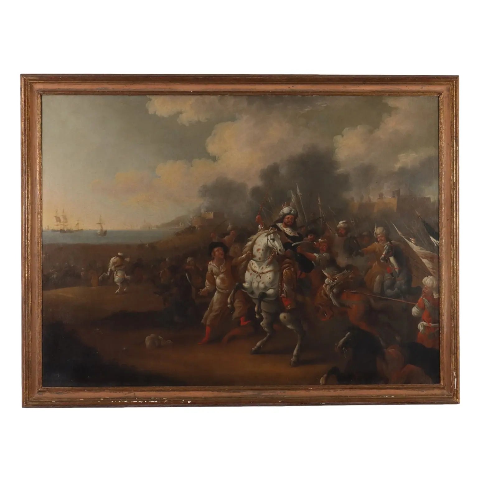 Antique Painting Battle Scene Oil on Canvas XVIII Century | Art | Antique Painting