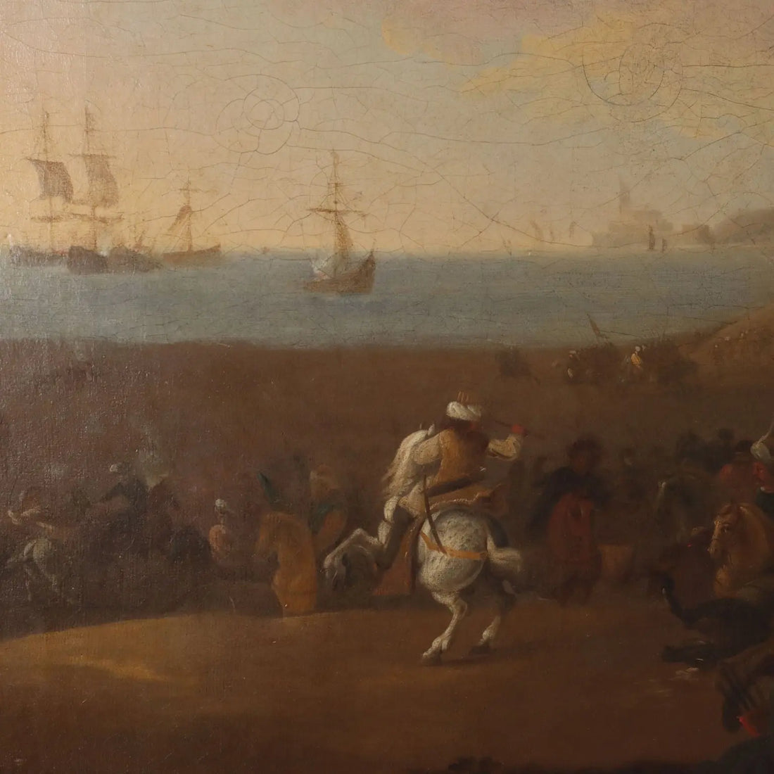 Antique Painting Battle Scene Oil on Canvas XVIII Century | Art | Antique Painting