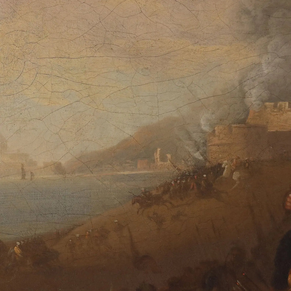 Antique Painting Battle Scene Oil on Canvas XVIII Century | Art | Antique Painting