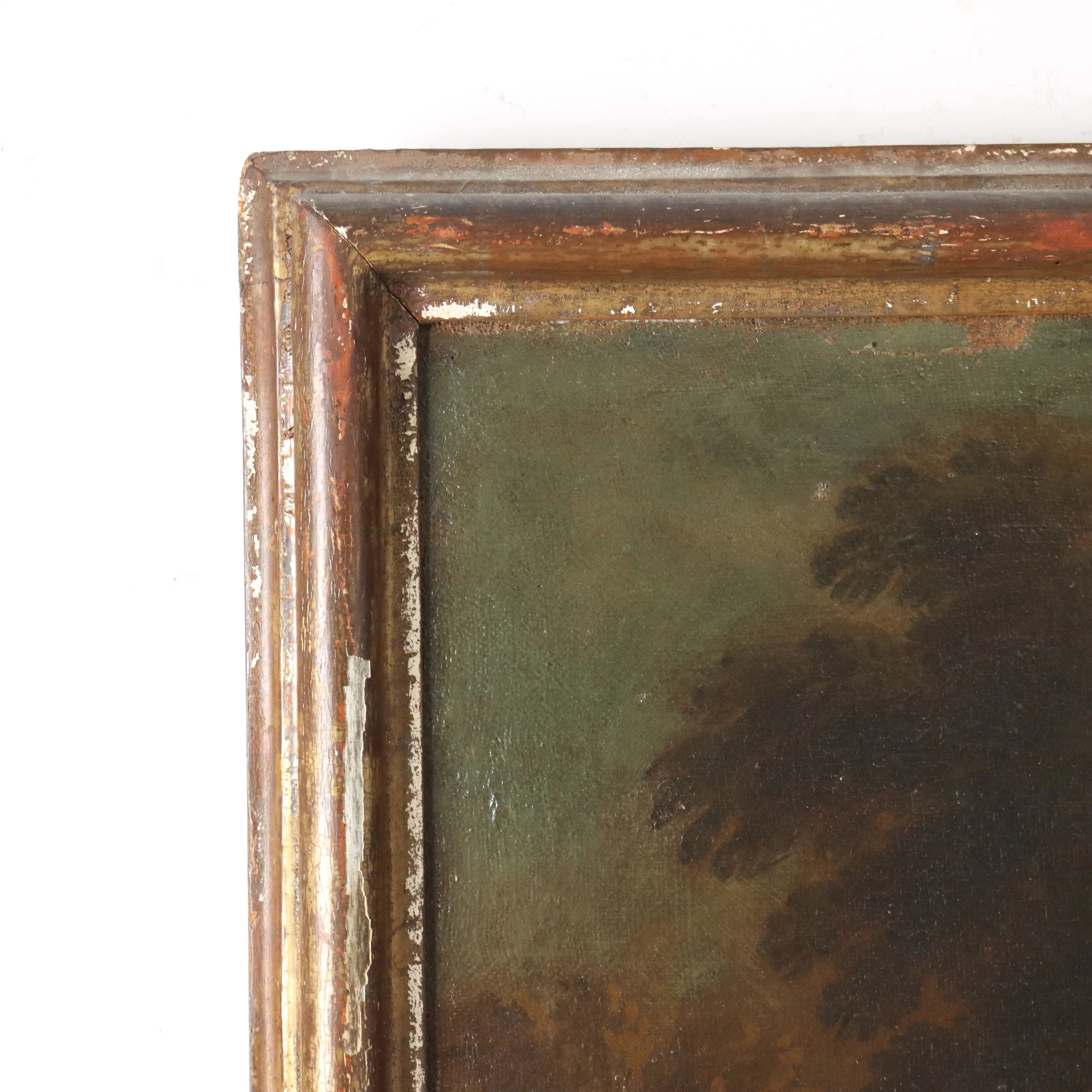 Antique Painting Preaching Scene Oil on Canvas XVIII Century | Art | Antique Painting