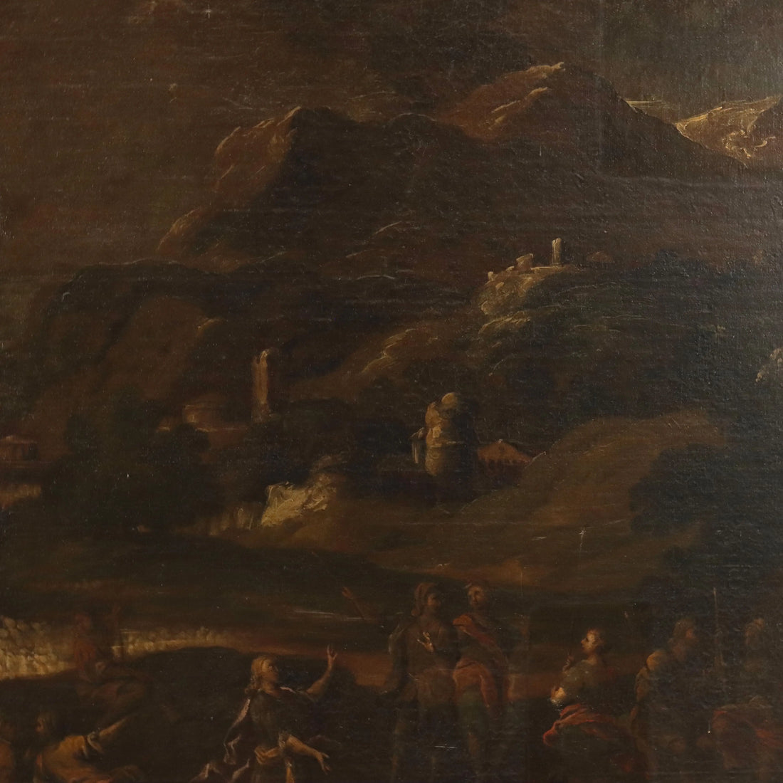 Antique Painting Preaching Scene Oil on Canvas XVIII Century | Art | Antique Painting