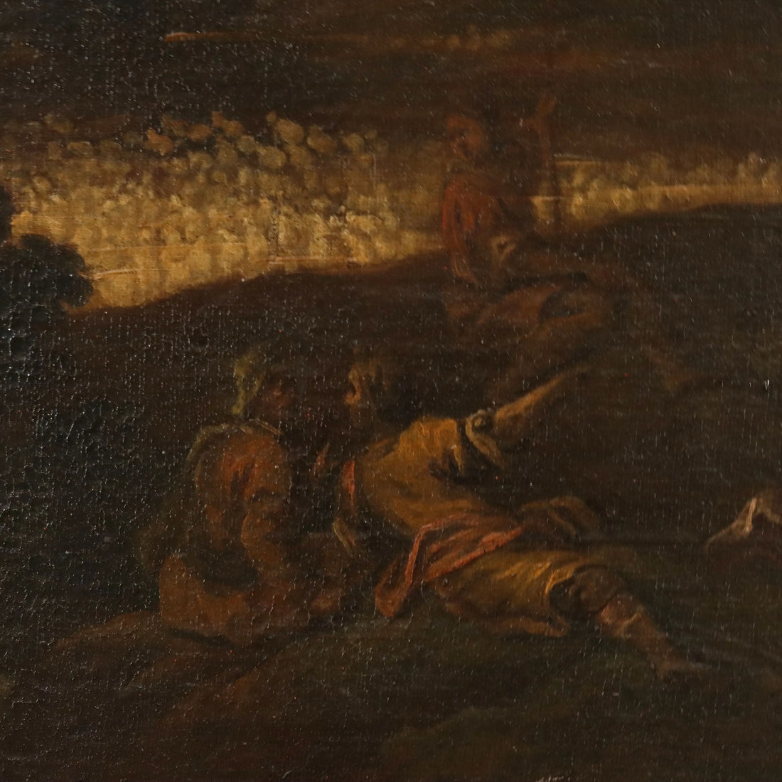 Antique Painting Preaching Scene Oil on Canvas XVIII Century | Art | Antique Painting