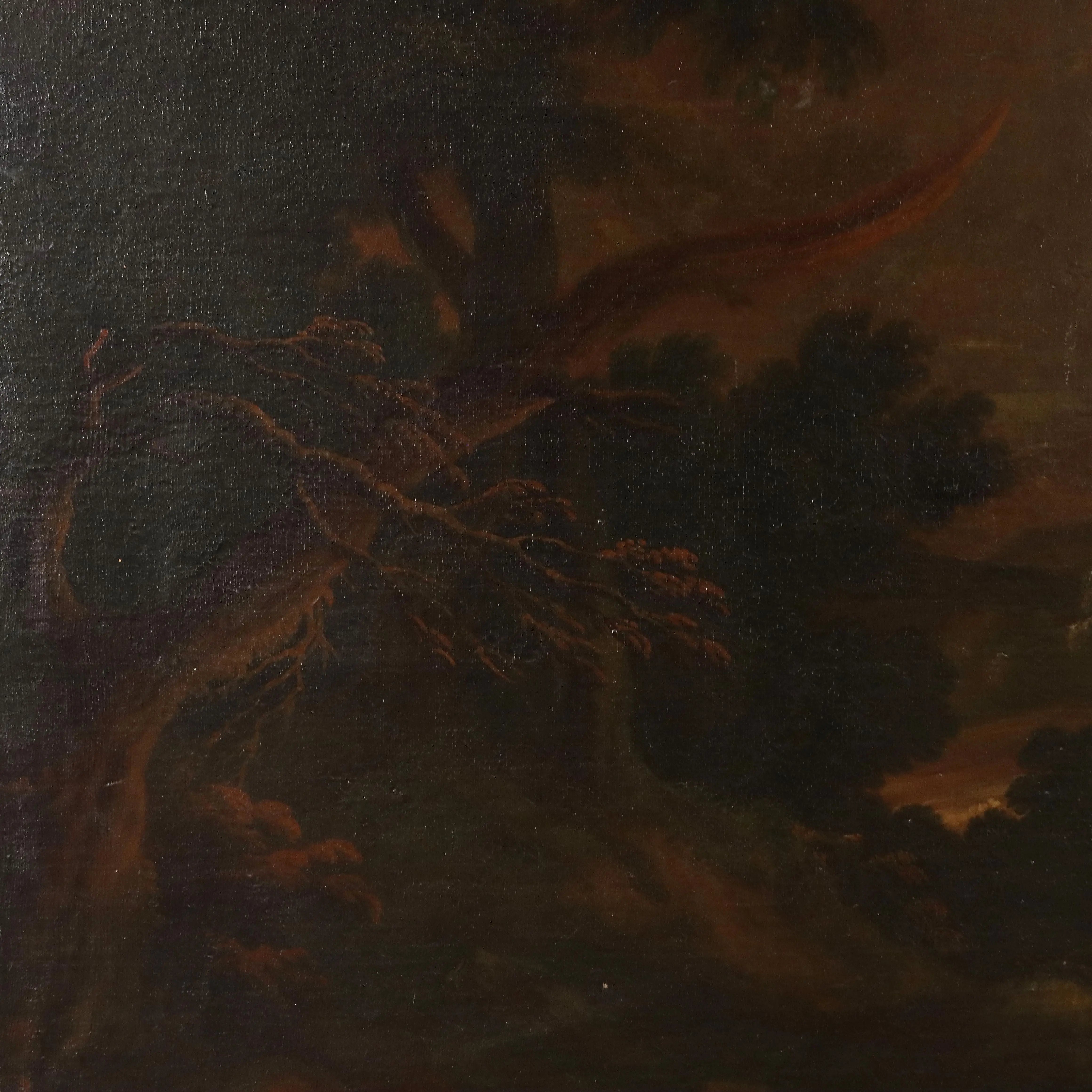 Antique Painting Preaching Scene Oil on Canvas XVIII Century | Art | Antique Painting