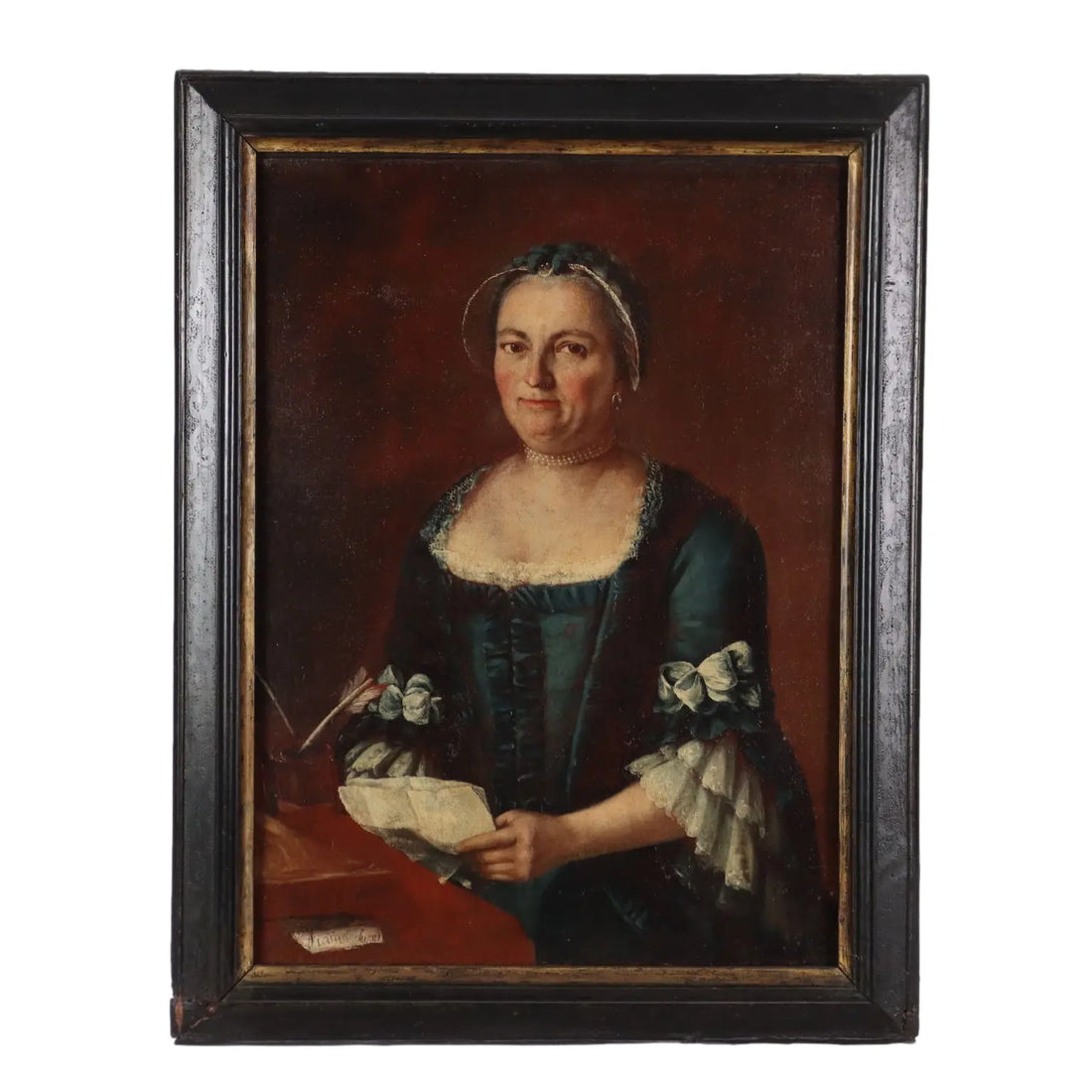 Antique Painting Female Portrait Oil on Canvas XVIII Century | Art | Antique Painting