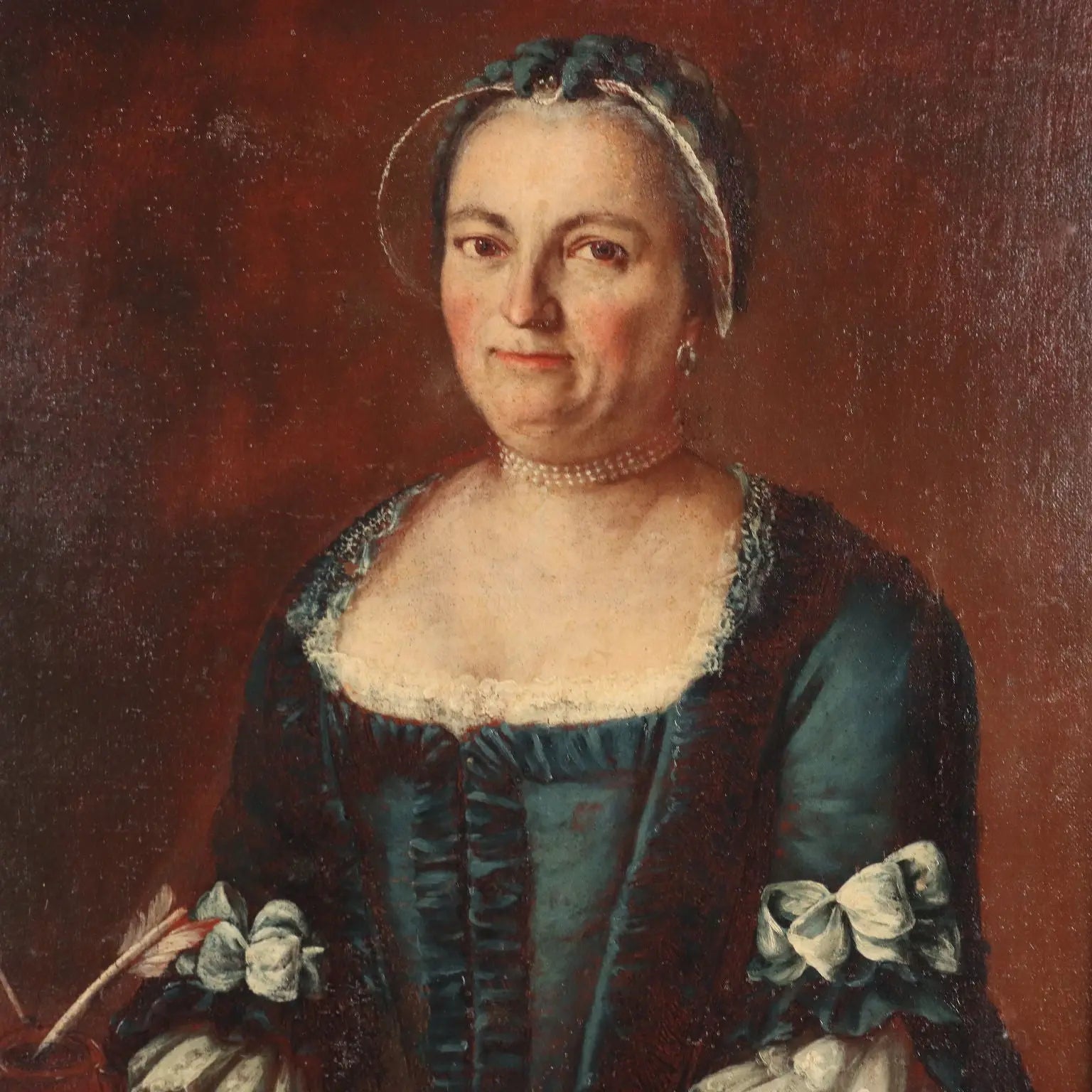 Antique Painting Female Portrait Oil on Canvas XVIII Century | Art | Antique Painting