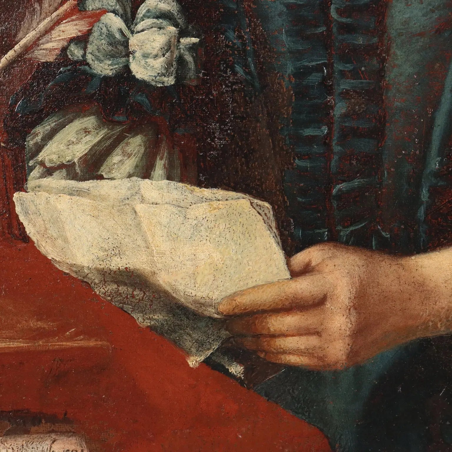 Antique Painting Female Portrait Oil on Canvas XVIII Century | Art | Antique Painting