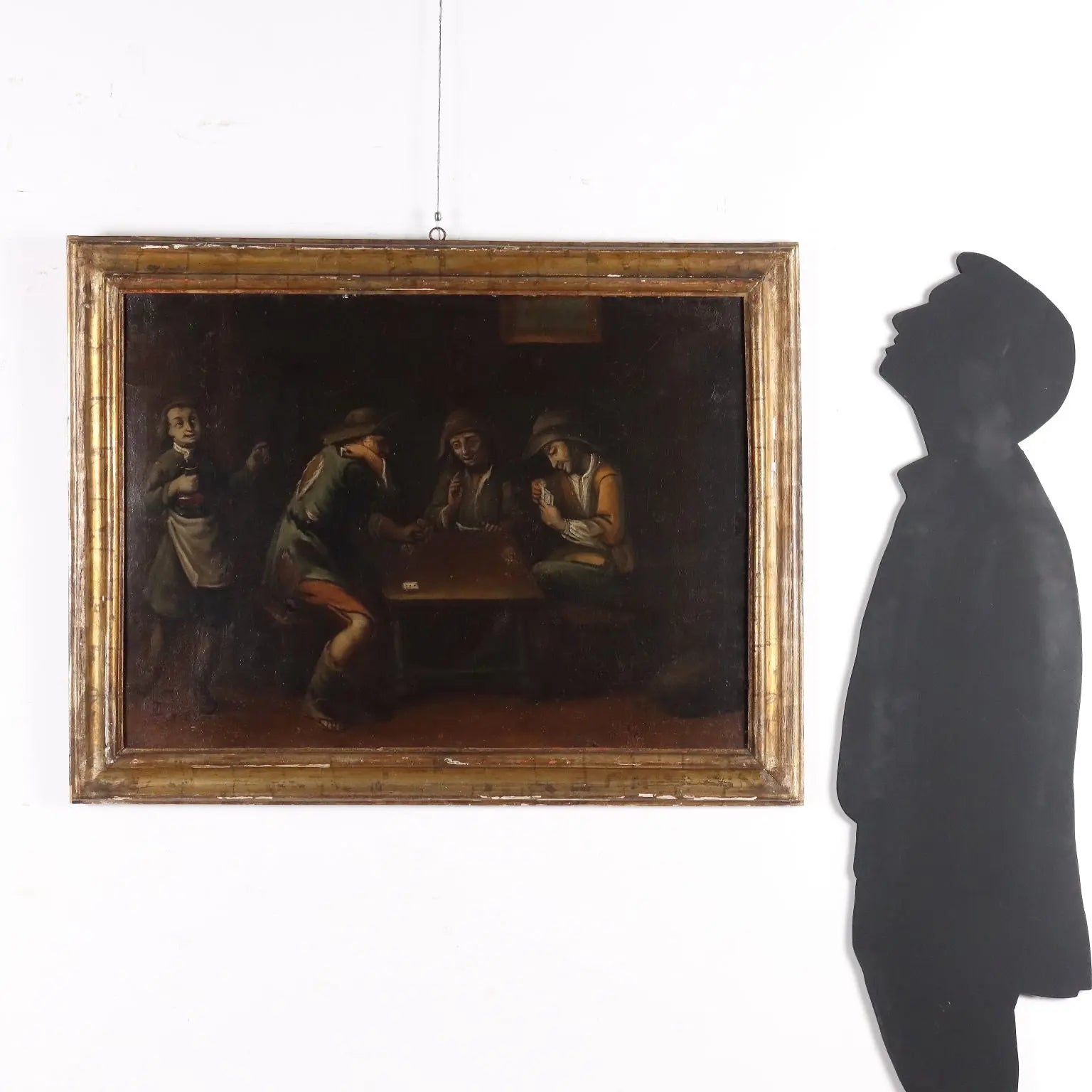 Antique Painting Card Players Oil on Canvas Italy XVIII Century | Art | Antique Painting