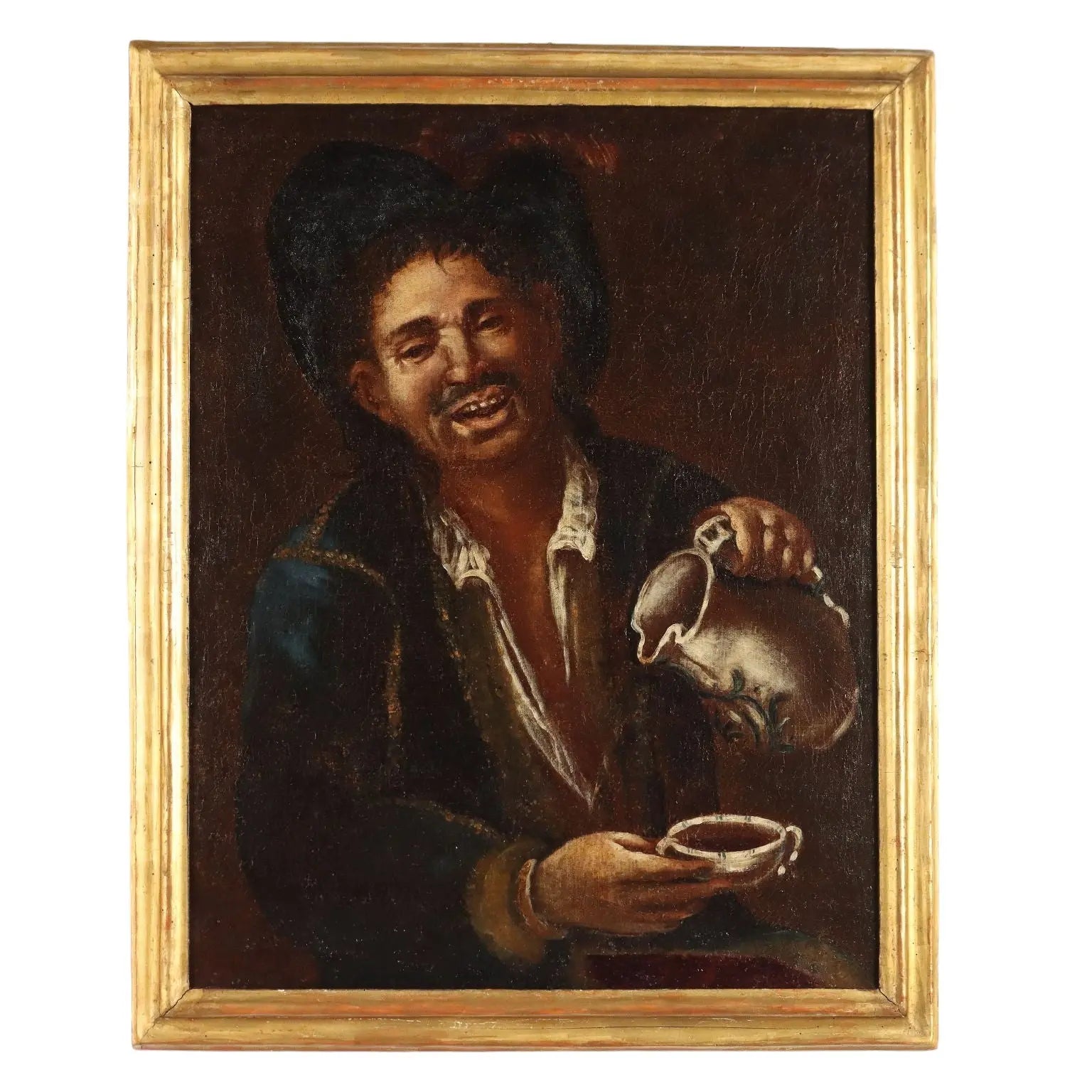 Antique Painting Disciple of Giacomo Francesco Cipper XVIII Century - The Drinker | Art | Antique Painting