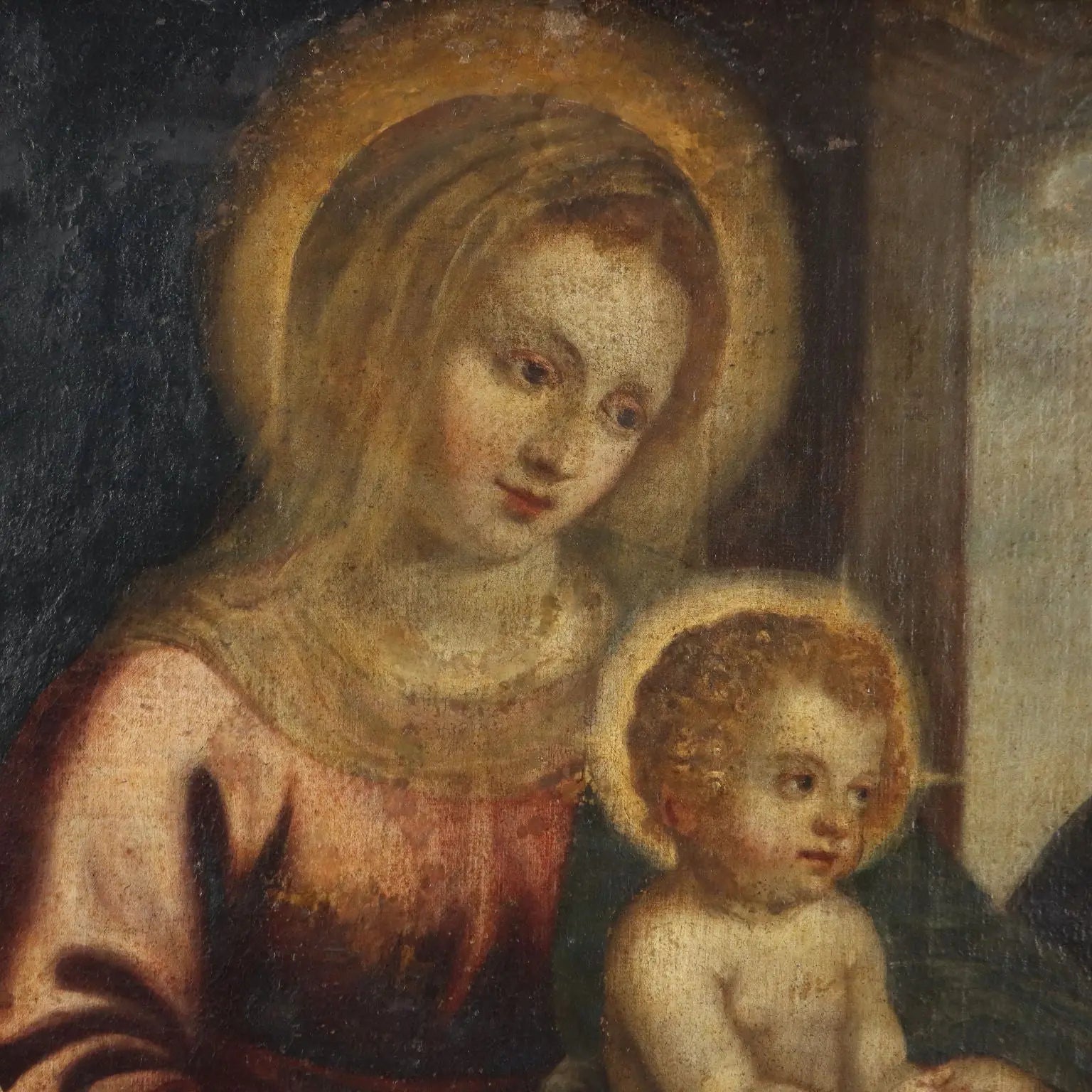 Antique Painting Religious Subject Oil on Canvas XVII Century | Art | Antique Painting