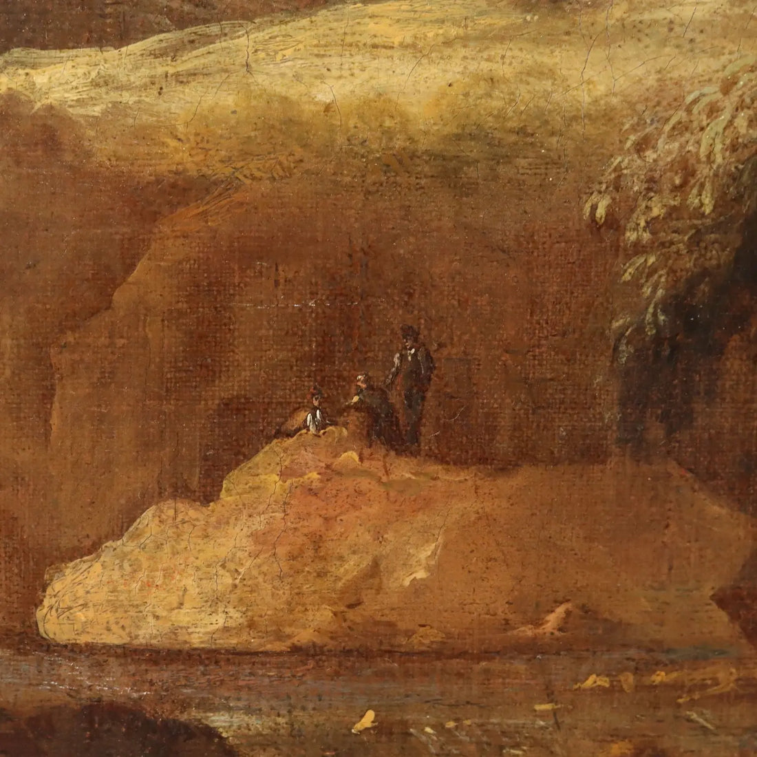 Antique Painting Landscape with Figures Oil on Canvas '700-'800 | Art | Antique Painting