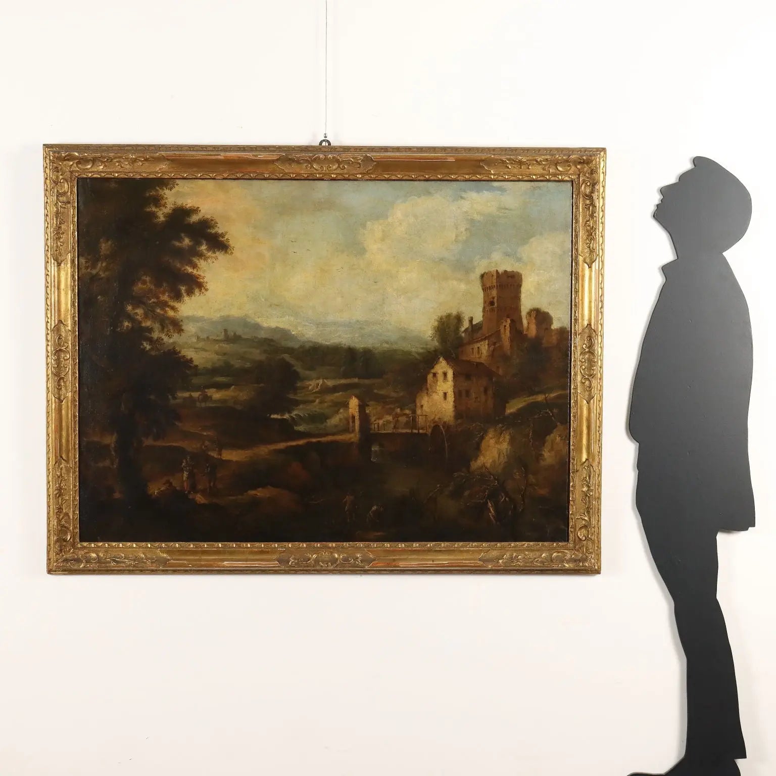 Antique Painting Landscape with Stream Mill XVIII Century | Art | Antique Painting