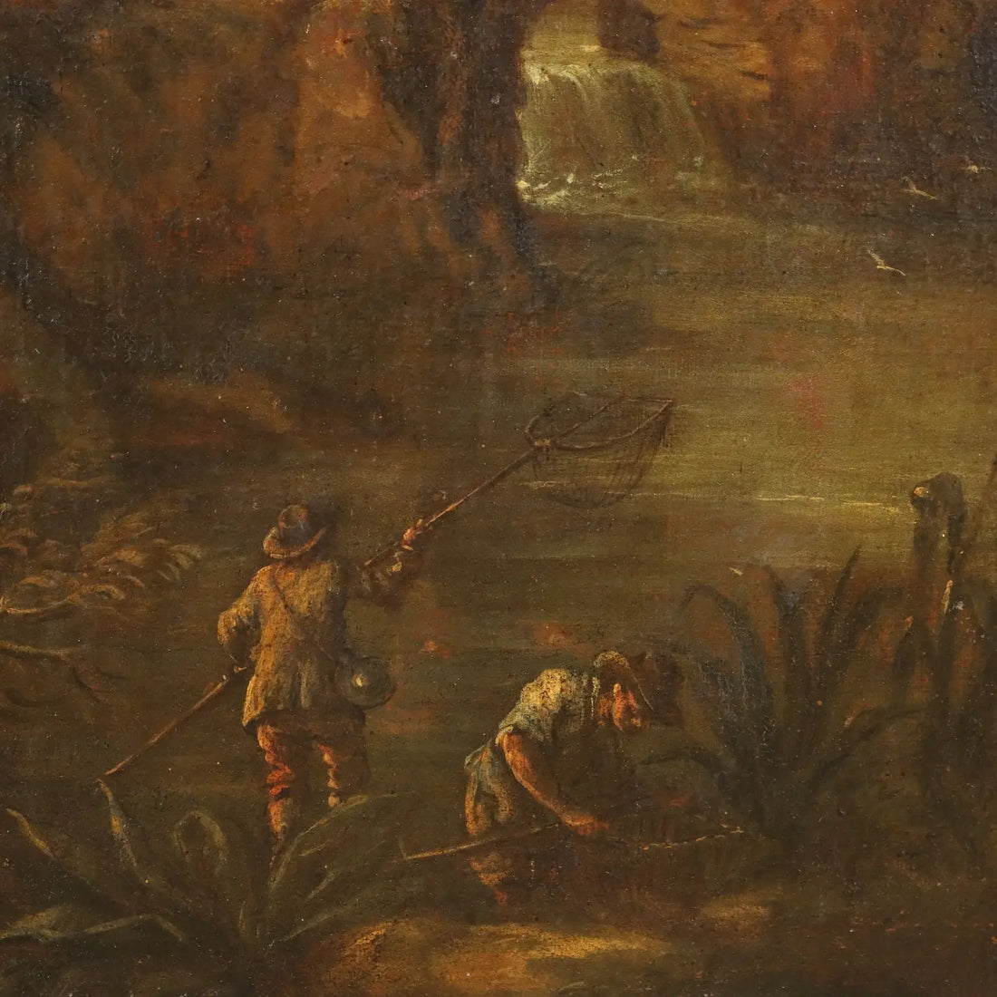 Antique Painting Landscape with Stream Mill XVIII Century | Art | Antique Painting