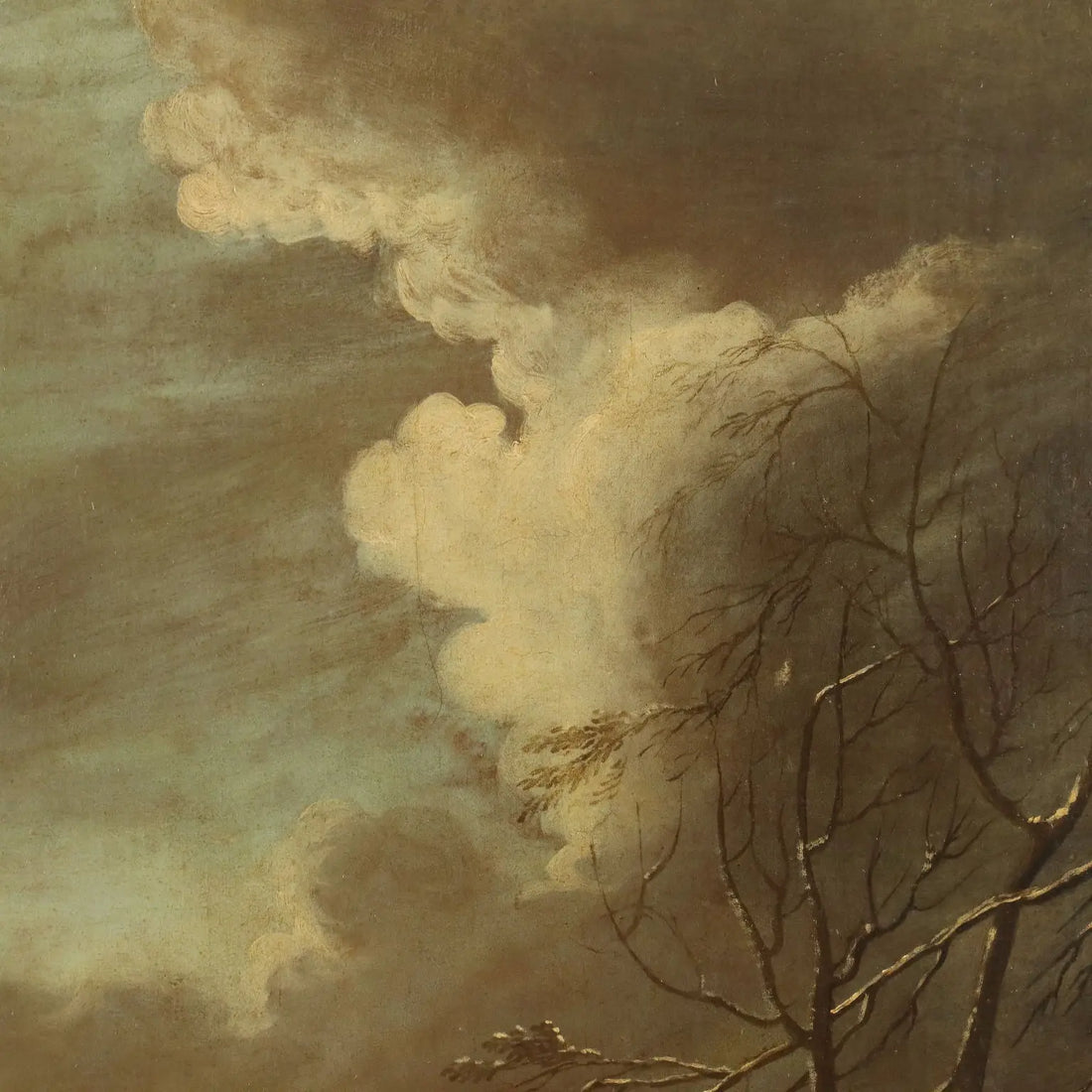 Antique Painting Influence of Marco Ricci Winter Landscape '700 - Winter Landscape with Figures | Art | Antique Painting