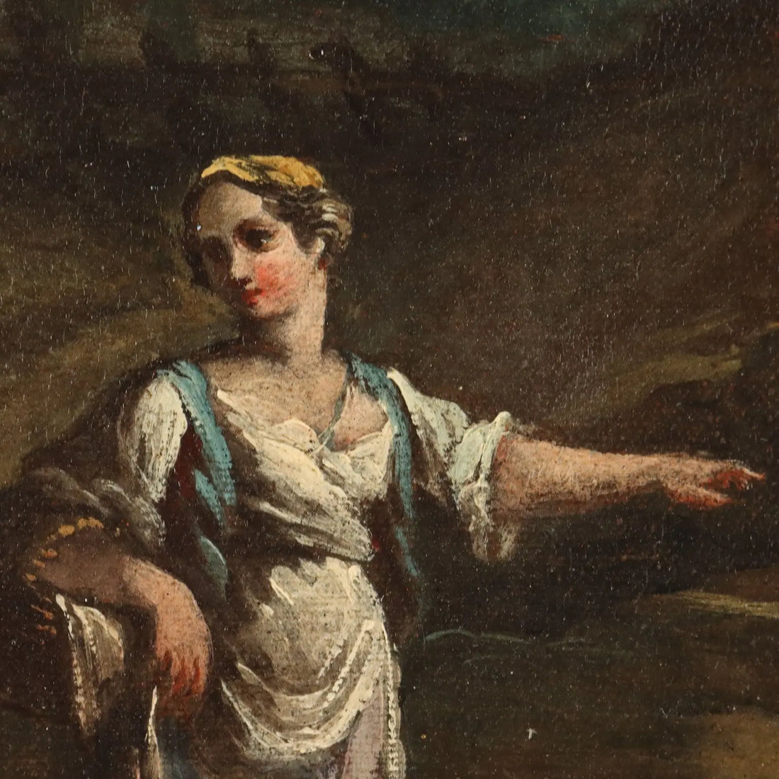 Antique Painting Landscape with Figures Oil on Canvas XVIII Century | Art | Antique Painting
